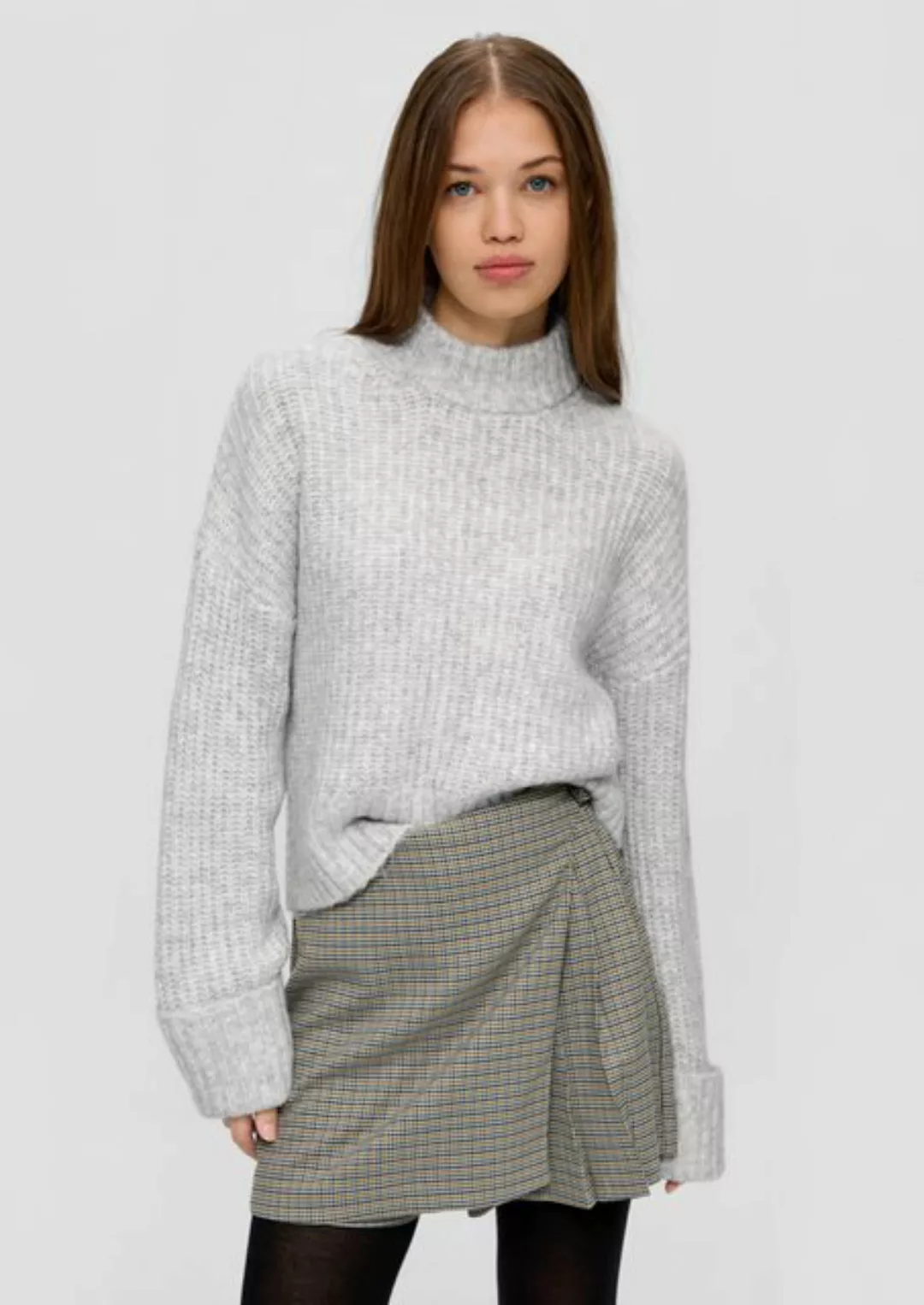 QS Strickpullover Pullover mit Srickmuster günstig online kaufen