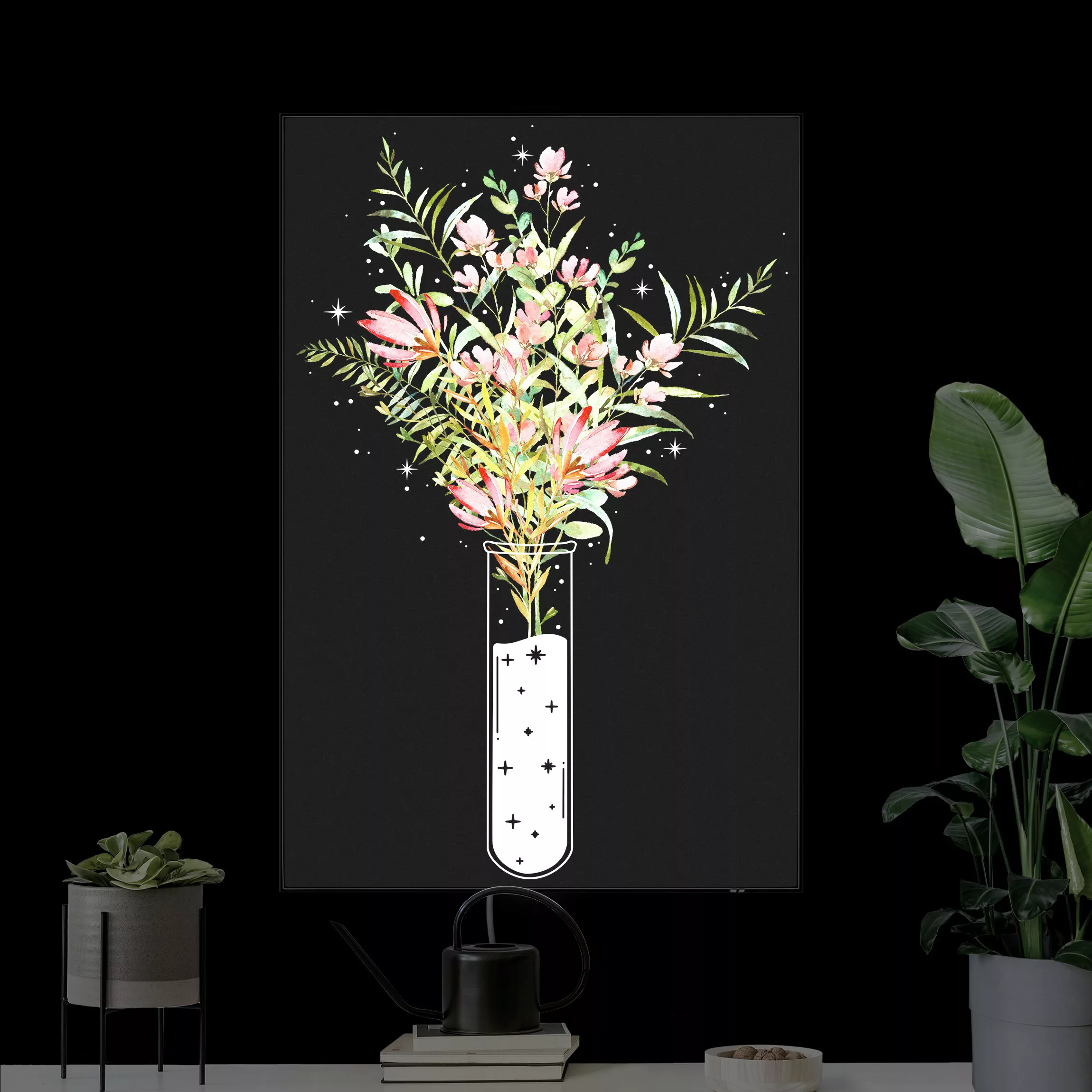 LED-Wechselbild Blumen im Reagenzglas günstig online kaufen