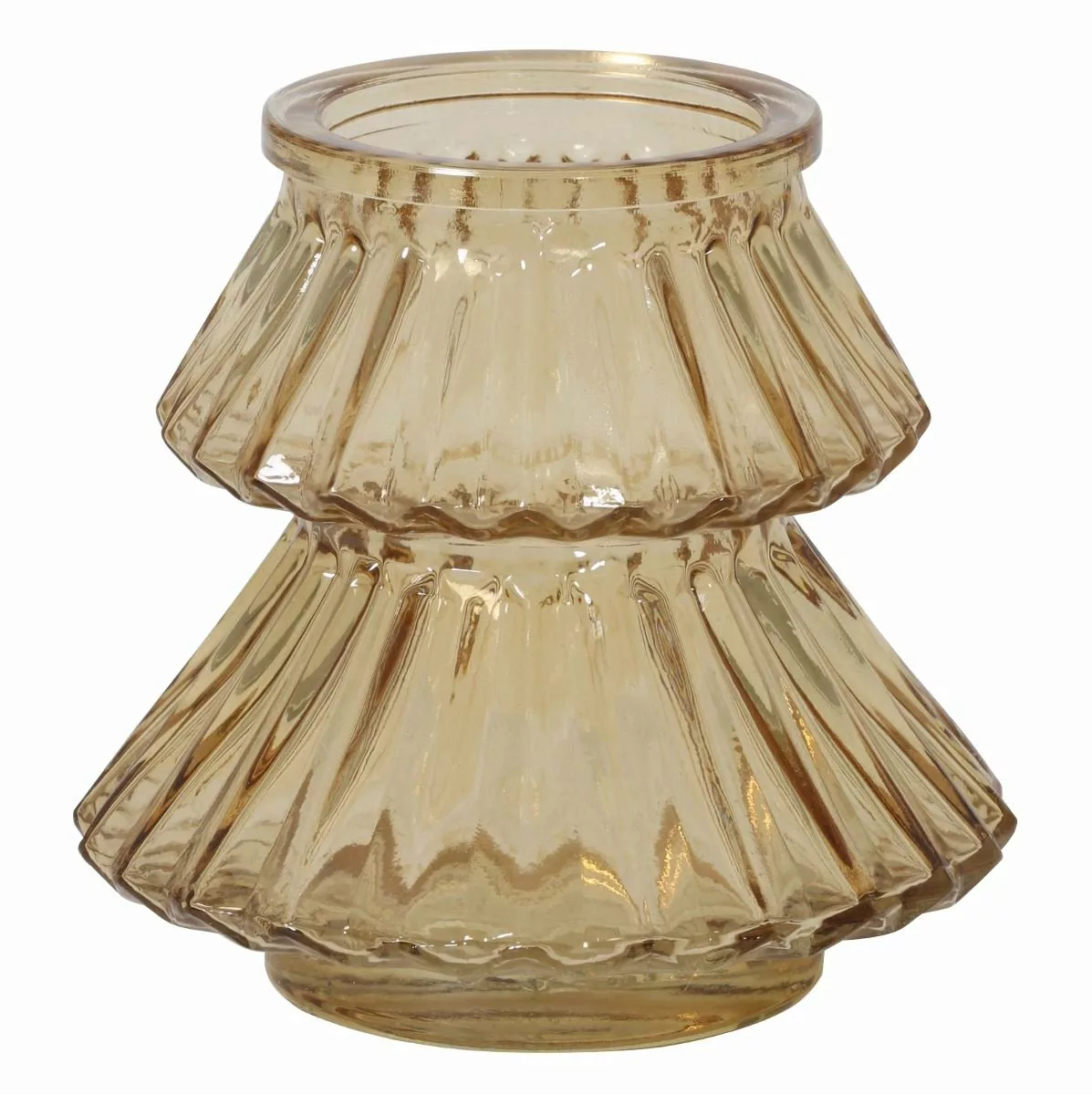 Light & Living Teelichthalter TREE Teelicht Glas Bernsteinfarbe Ø 11 cm (be günstig online kaufen