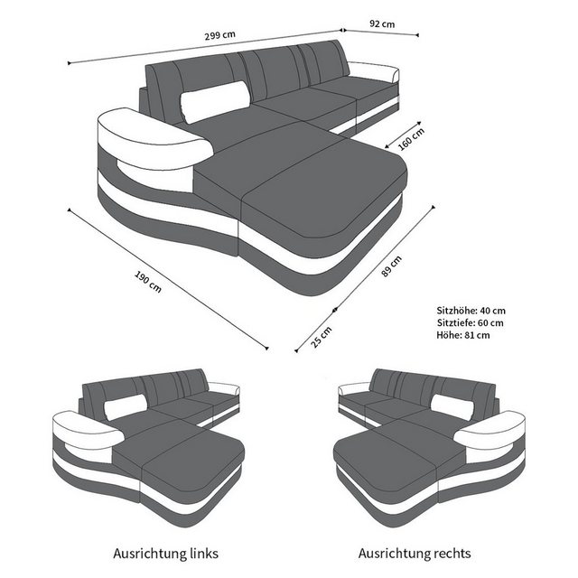 Sofa Dreams Sofa Modena, L Form günstig online kaufen