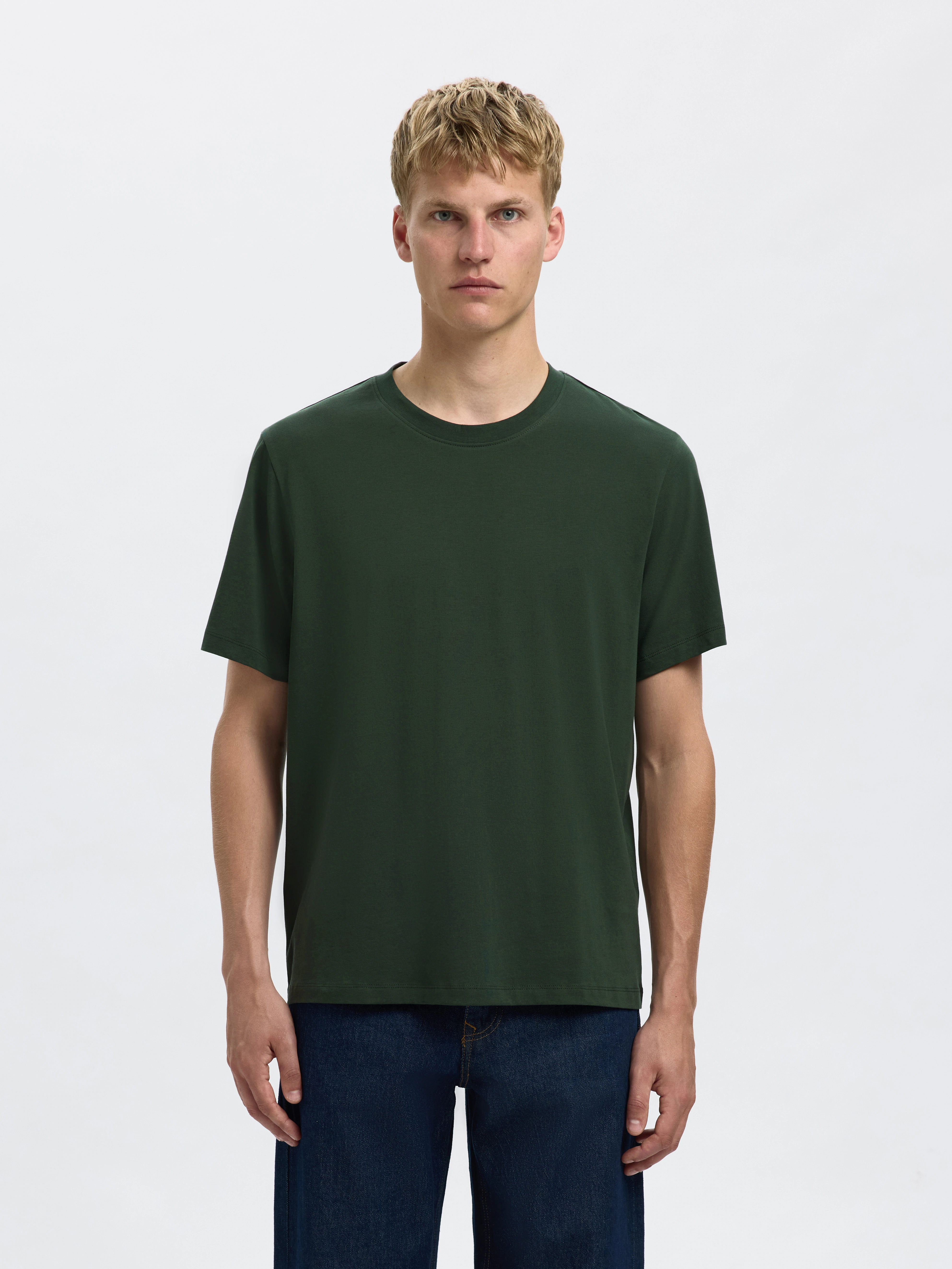 SELECTED HOMME Rundhalsshirt "SLHASPEN SS O-NECK TEE NOOS" günstig online kaufen