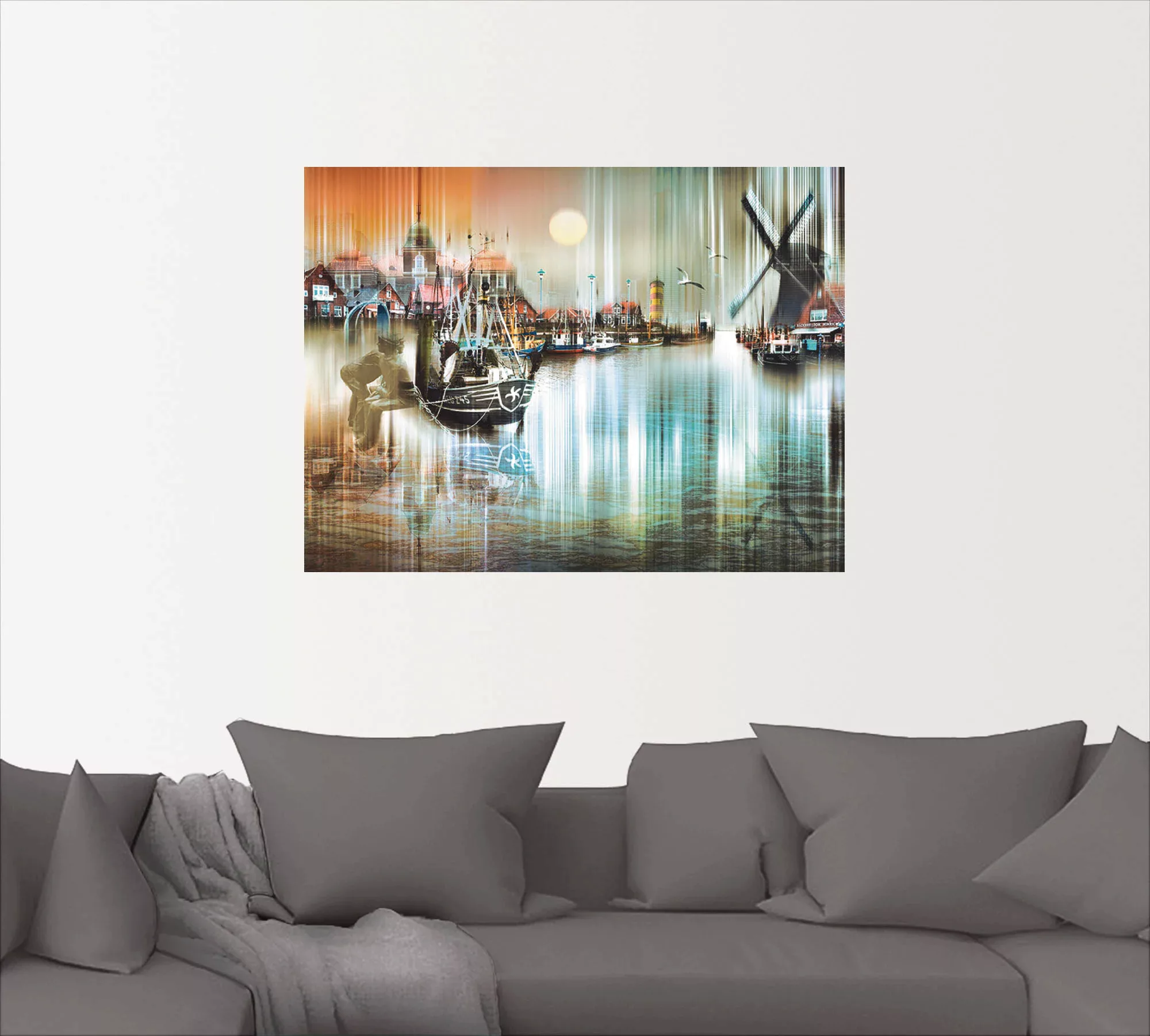 Artland Wandbild »Neuharlingersiel Nordsee Collage 04«, Architektonische El günstig online kaufen