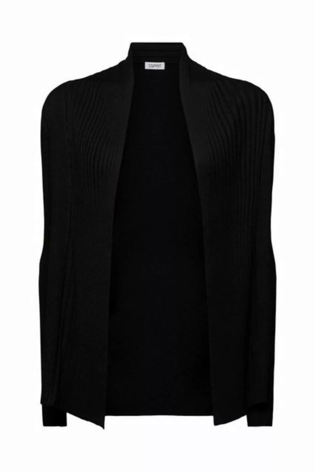 Esprit Strickjacke SUS rib cardi, BLACK günstig online kaufen