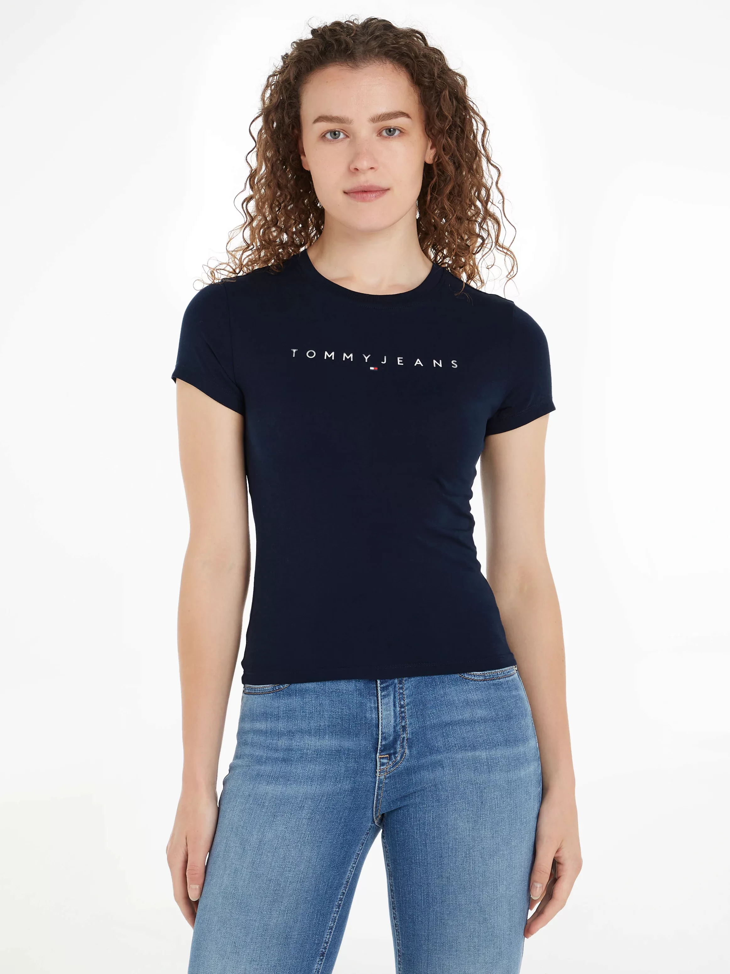 Tommy Jeans Curve T-Shirt "TJW SLIM LINEAR TEE EXT", in Große Größen günstig online kaufen