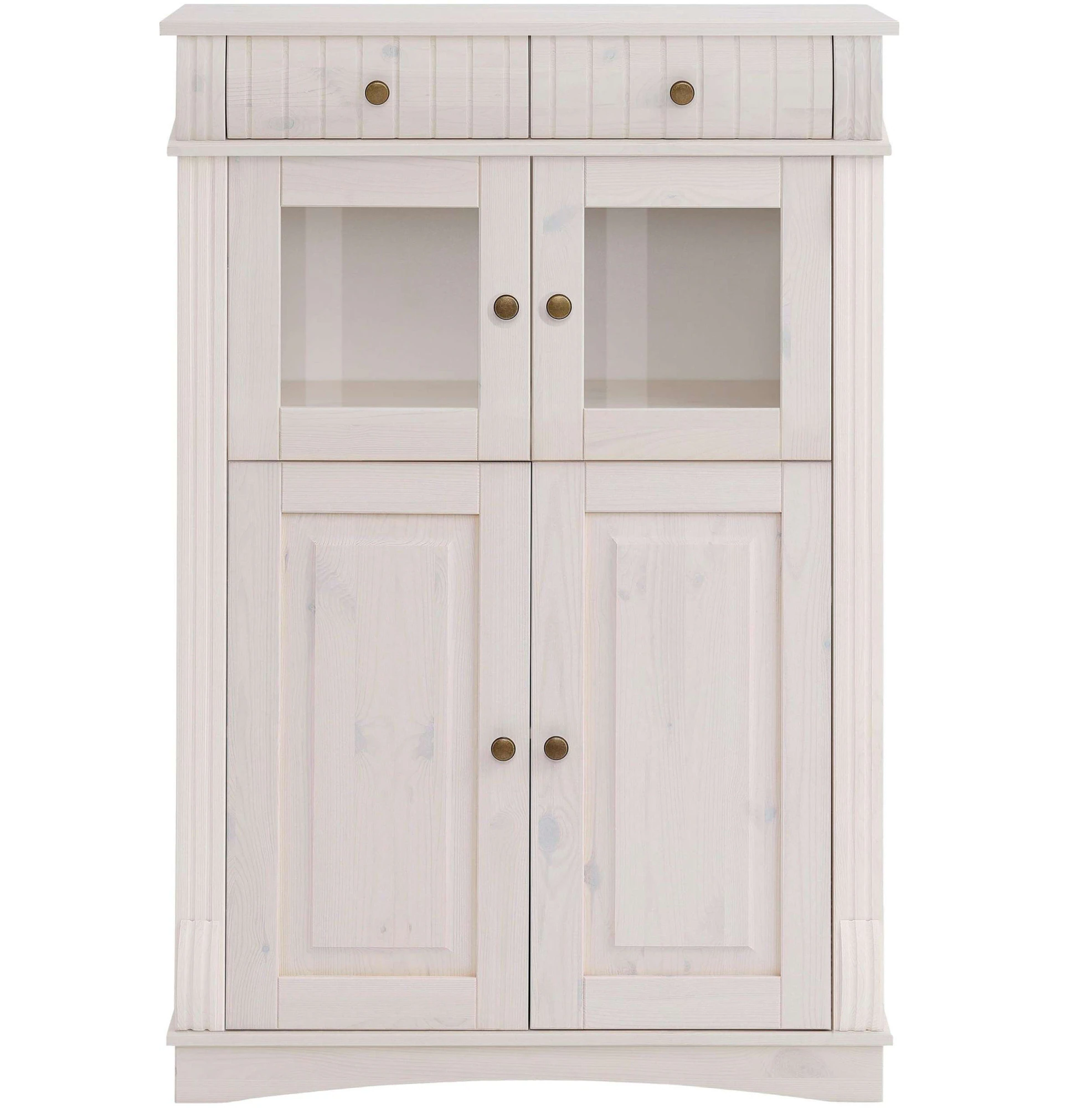 Home affaire Highboard "Teresa Mini-Vitrine mit Glastüren und 2 Schubkästen günstig online kaufen
