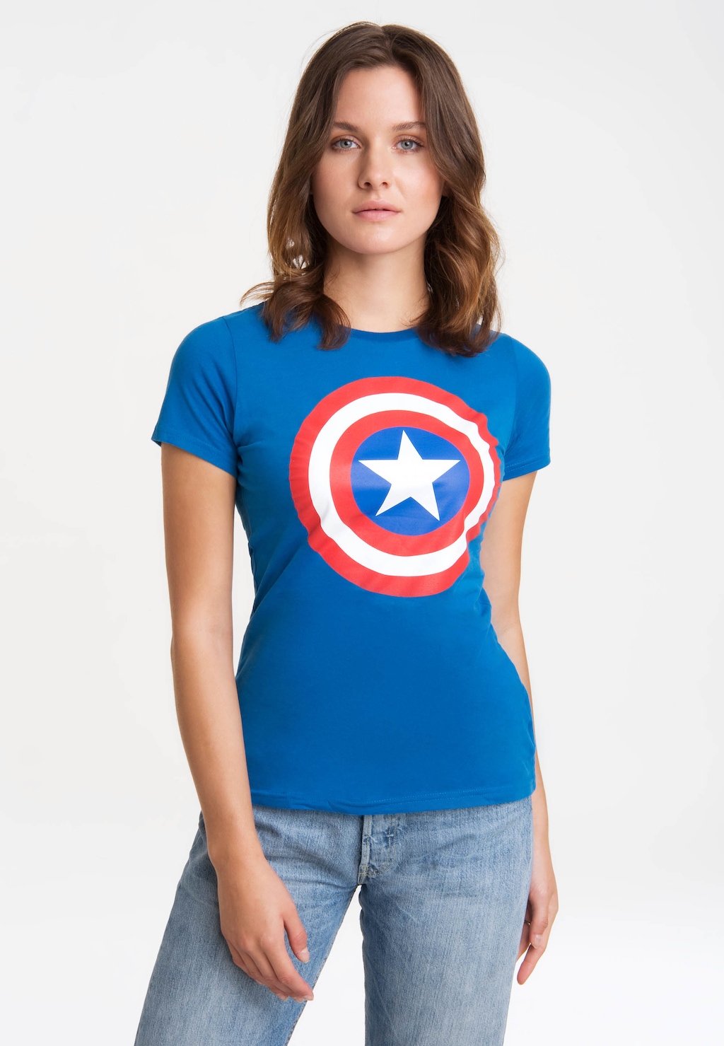 LOGOSHIRT T-Shirt "Print Marvel Comics Captain America", mit lizenzierten P günstig online kaufen