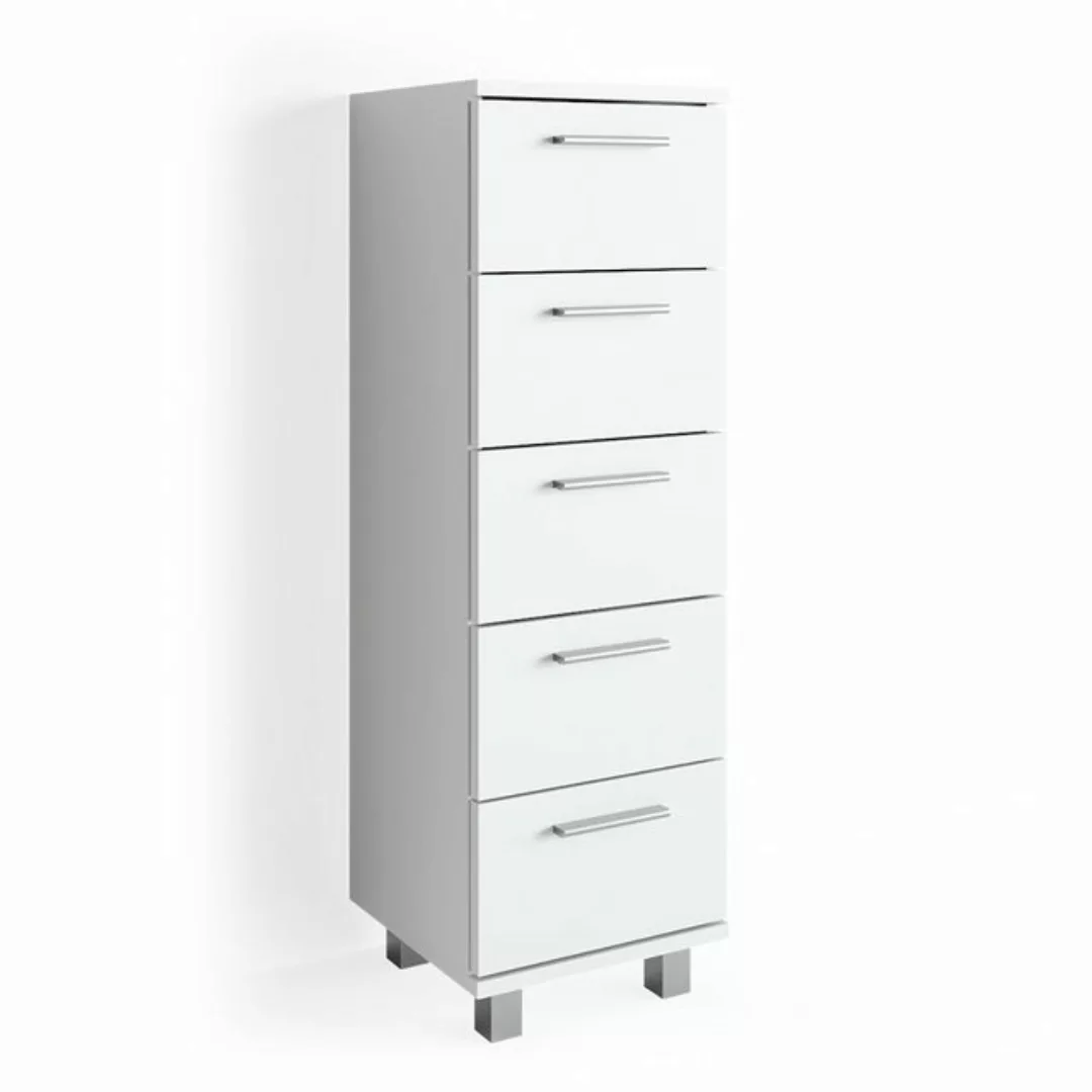 Vicco Midischrank Ilias, Weiß, 30 x 95 cm Drehbar günstig online kaufen