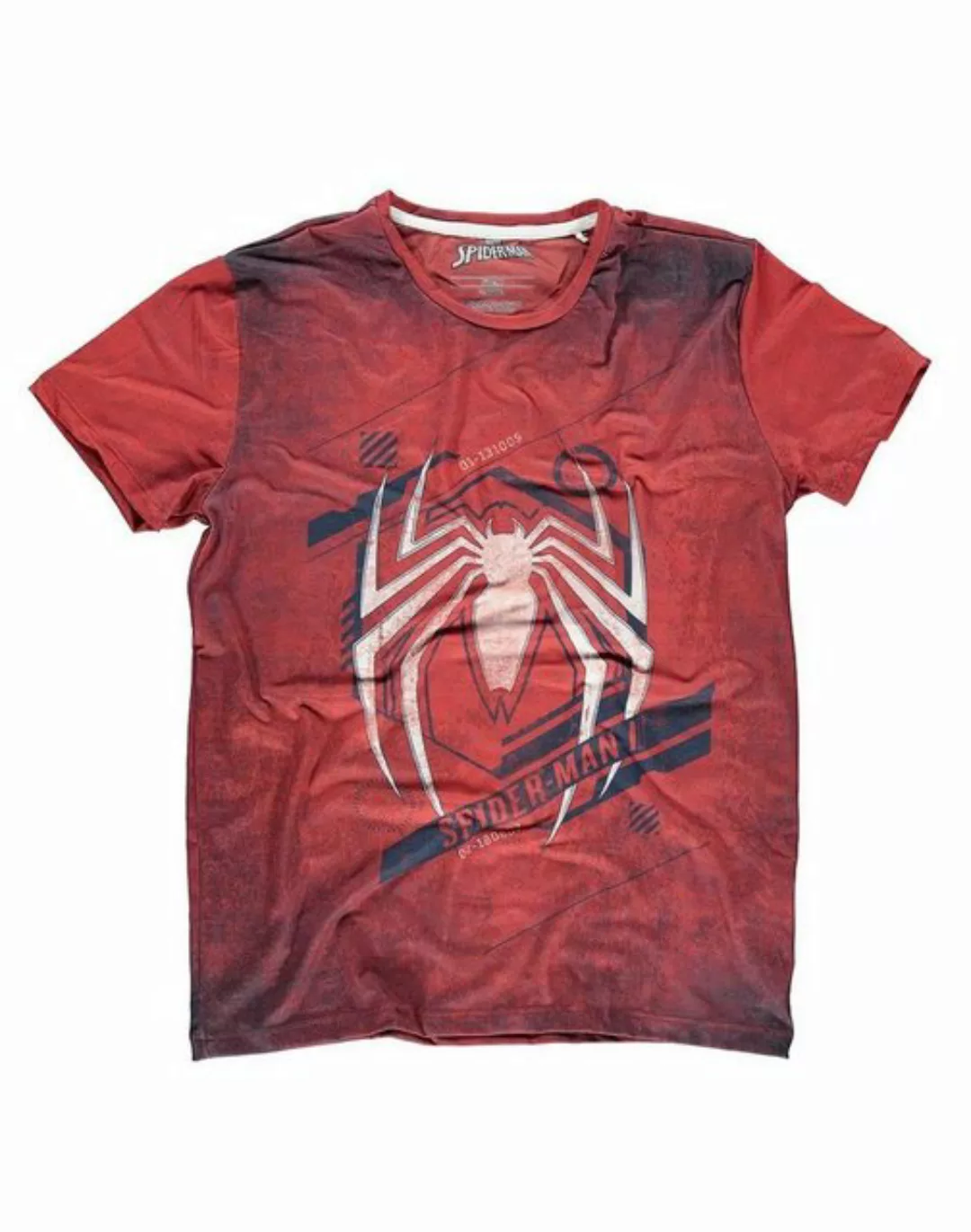 DIFUZED T-Shirt Spiderman - Acid Wash Spider Men's T-Shirt Red Neu Top günstig online kaufen