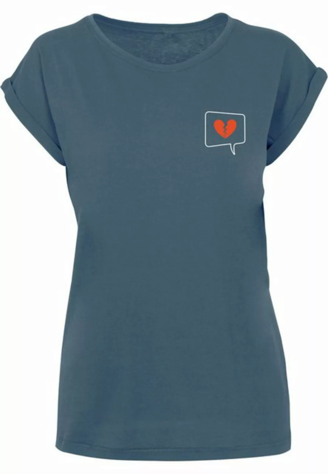 Merchcode T-Shirt Merchcode Damen Ladies Heartbreak X Extended Shoulder Tee günstig online kaufen