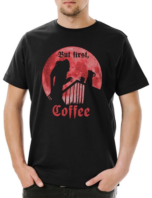 Urban Backwoods Print-Shirt Nosferatu Coffee Herren T-Shirt Vampir Vampire günstig online kaufen