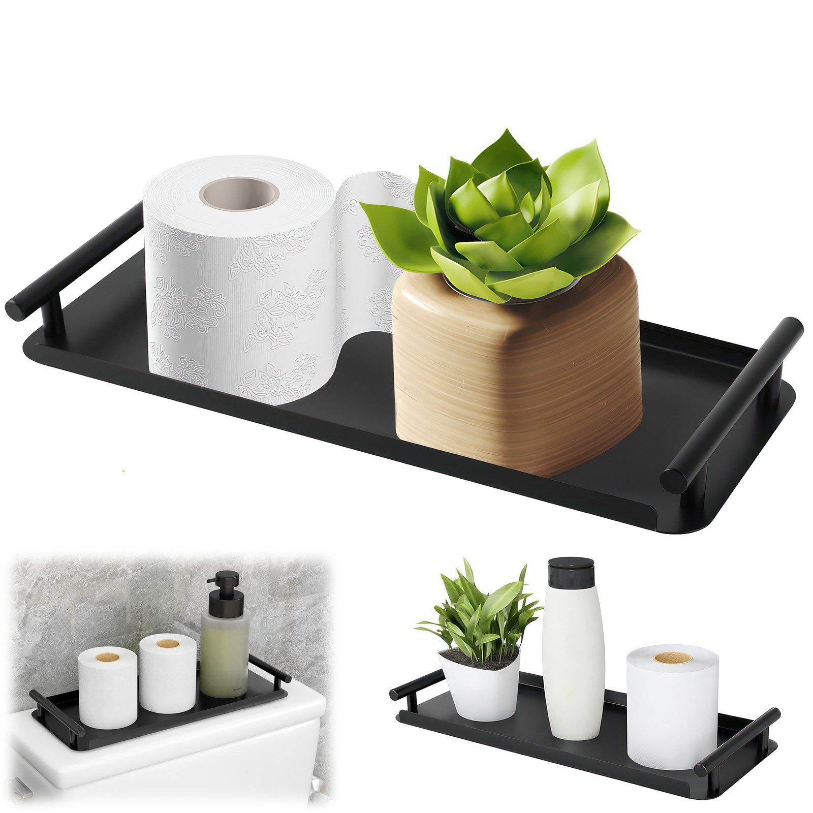 BlingBin Dekotablett Toilettenpapierkorb Badezimmertablett Metall Deko günstig online kaufen