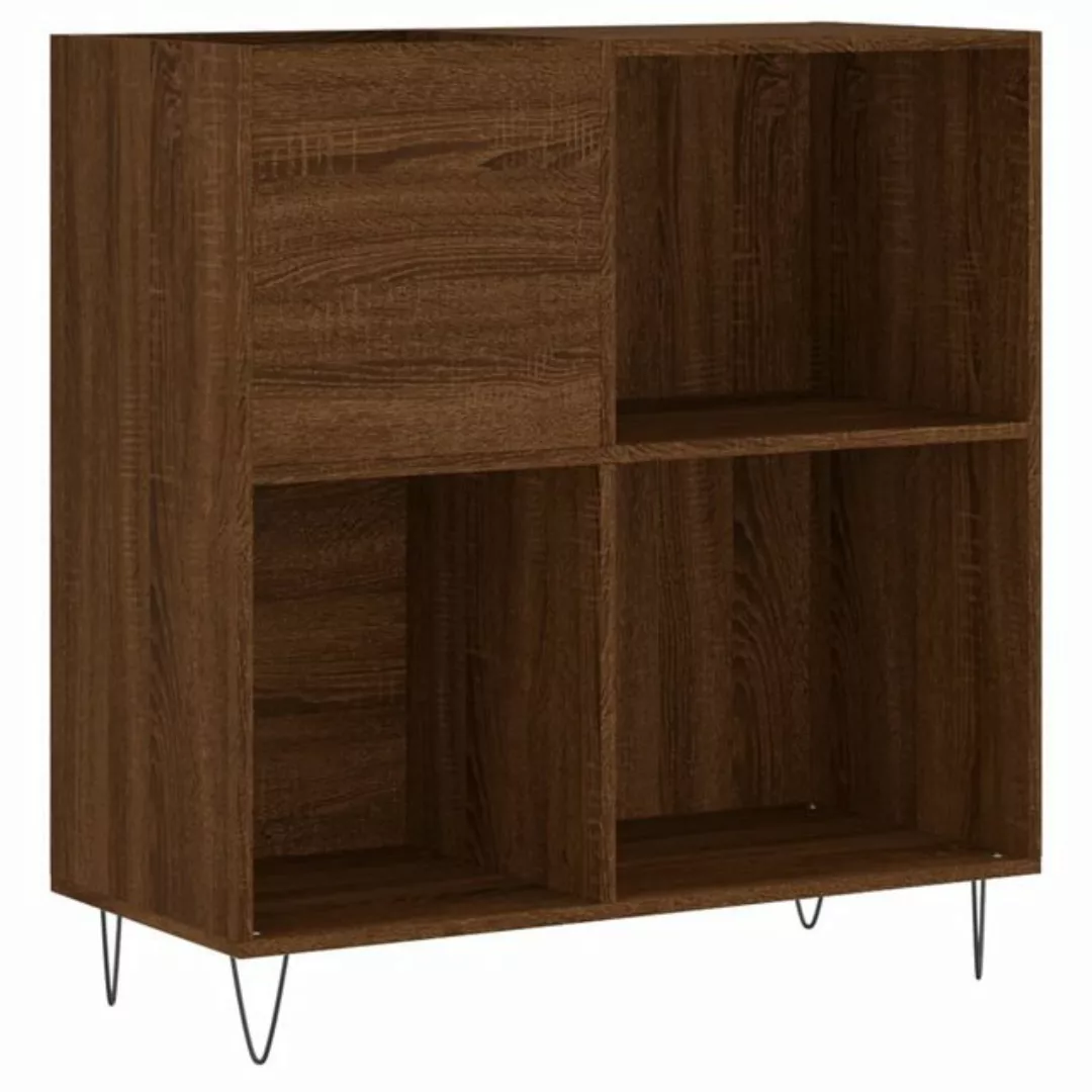 vidaXL Beistellschrank Plattenschrank Braun Eichen-Optik 84,5x38x89 cm Holz günstig online kaufen