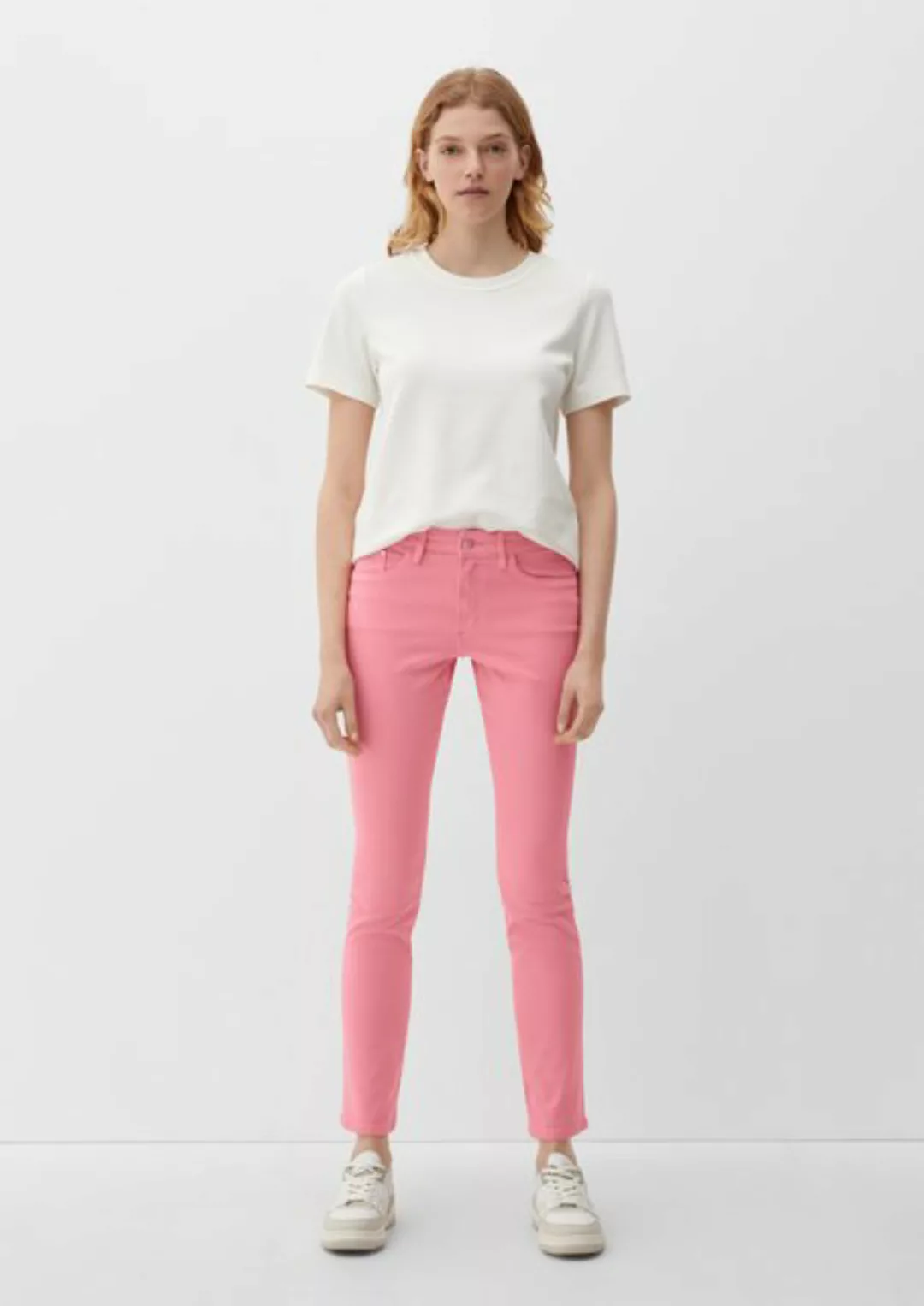 s.Oliver 5-Pocket-Jeans Jeans Betsy / Slim Fit / Mid Rise / Slim Leg Leder- günstig online kaufen