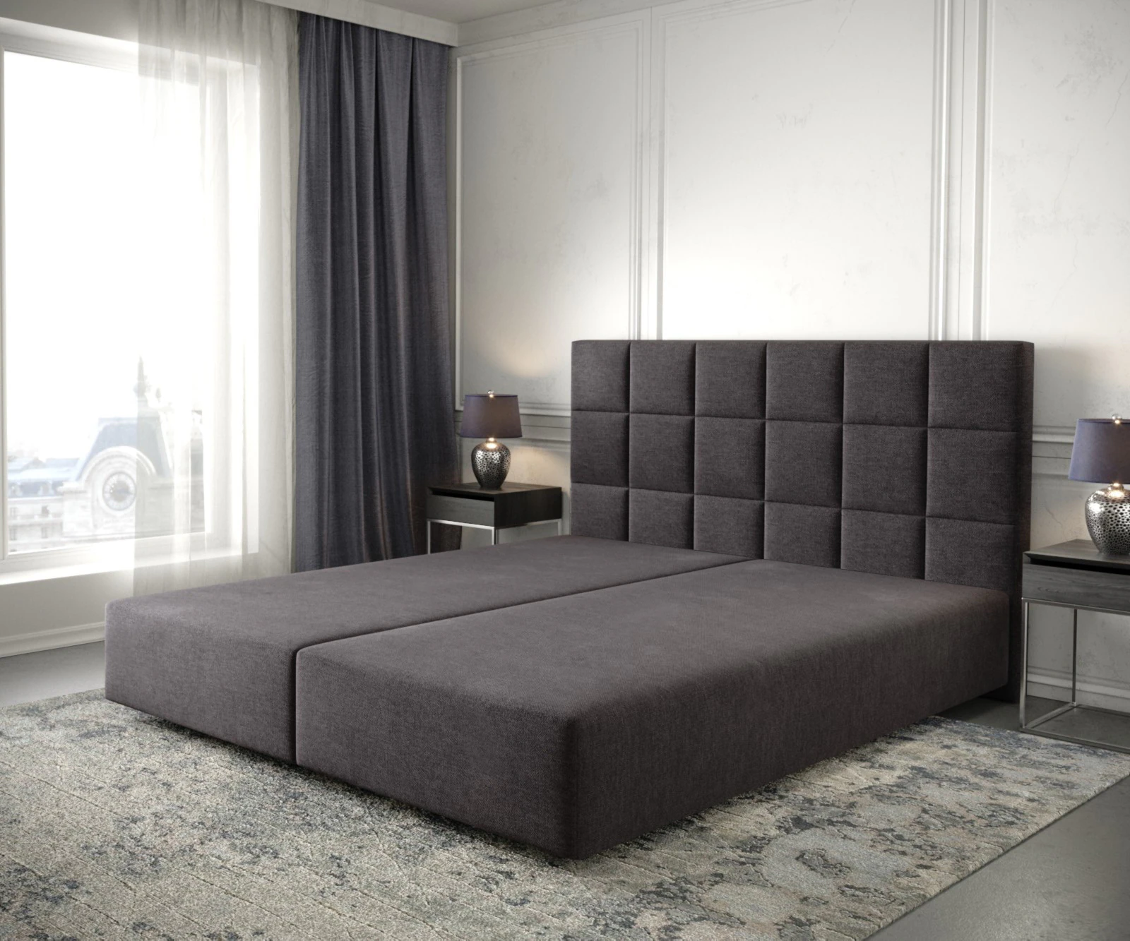 DELIFE Boxspringbett Dream-Fine, Mikrofaser Schwarz 180x200 cm günstig online kaufen