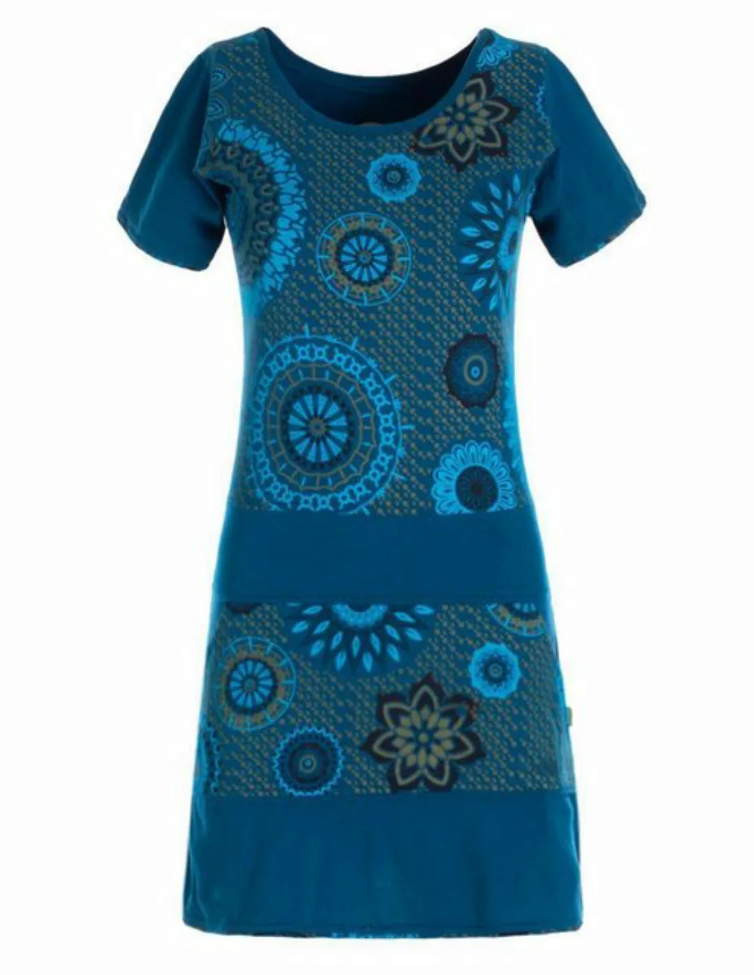 Vishes Sommerkleid Kurzarm Damen Sommer-Kleid Mini-Kleid Tunika-Kleid T-Shi günstig online kaufen