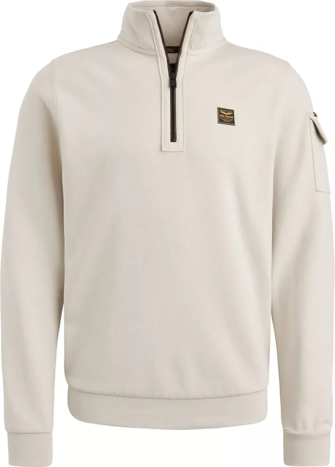 PME Legend Half Zip Pullover Interlock Ecru - Größe XXL günstig online kaufen