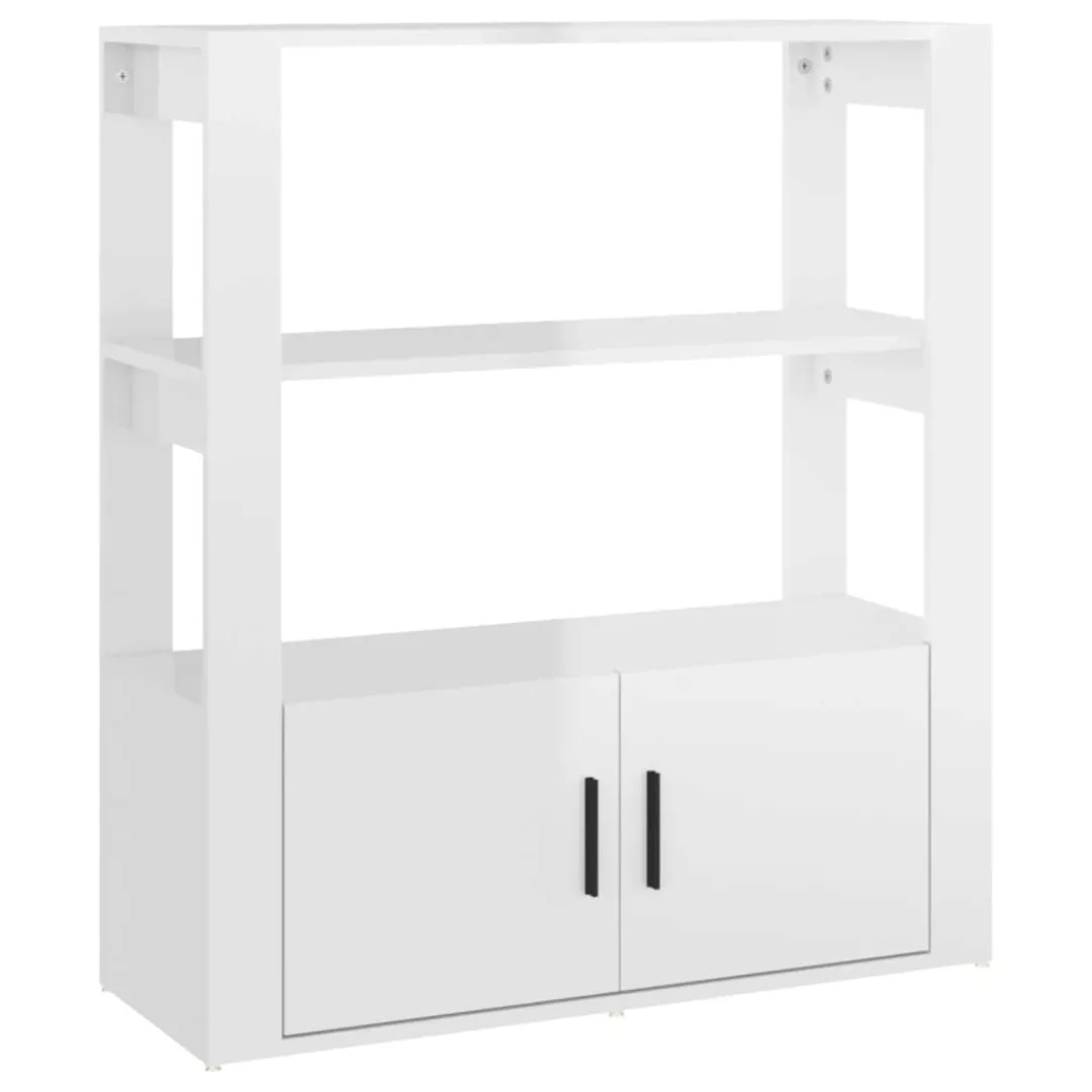 Vidaxl Sideboard Hochglanz-weiß 80x30x90 Cm Holzwerkstoff günstig online kaufen