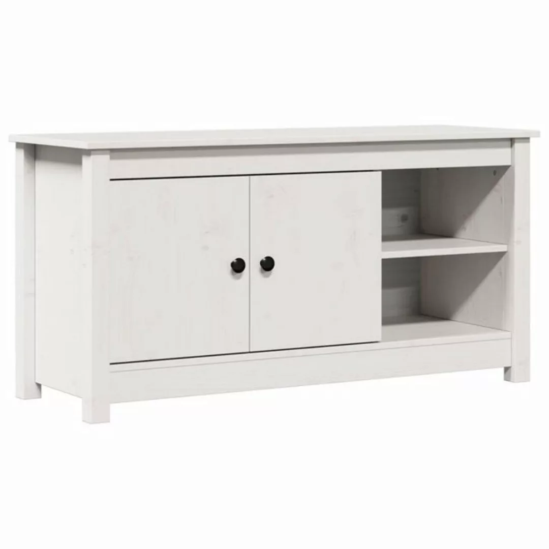 vidaXL TV-Schrank TV-Board Weiß 103x36,5x52 cm Massivholz Kiefer günstig online kaufen