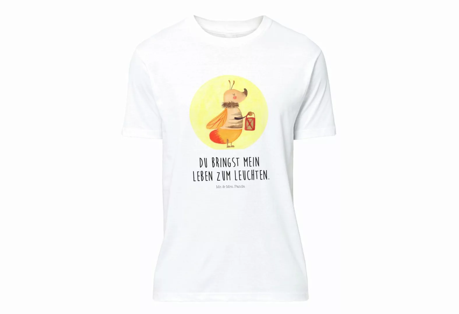 Mr. & Mrs. Panda T-Shirt Glühwürmchen - Weiß - Geschenk, Lustiges T-Shirt, günstig online kaufen
