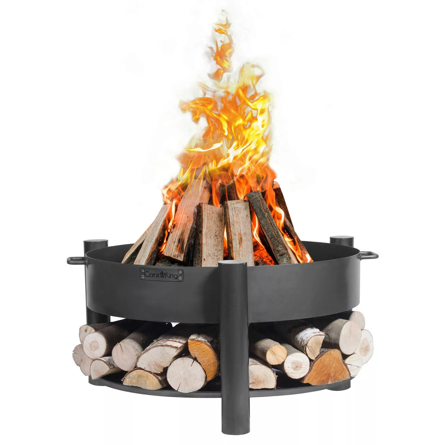 CookKing Feuerschale Montana 80 schwarz Stahl B/H/T: ca. 88x45x88 cm günstig online kaufen