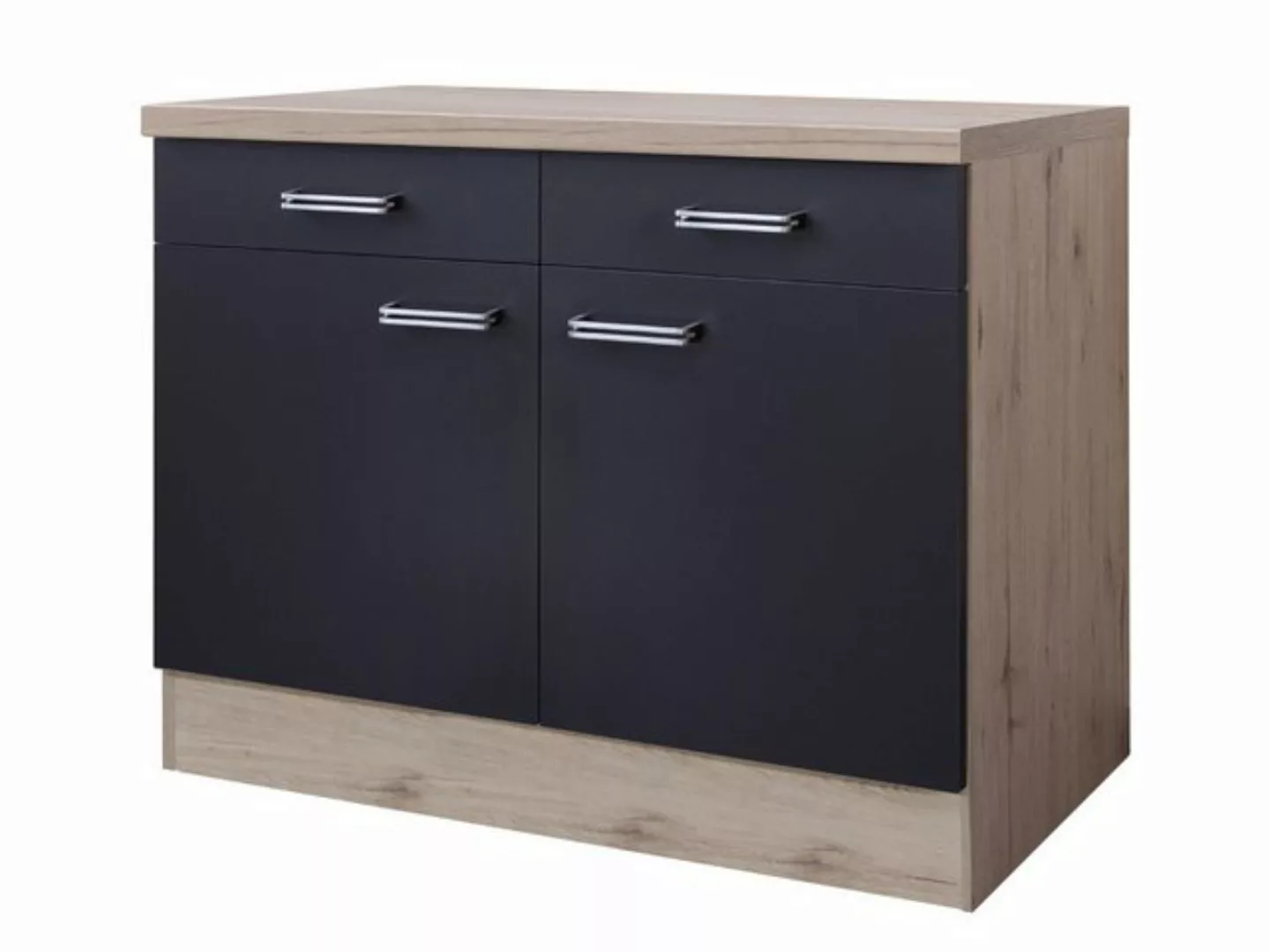 Flex-Well Unterschrank Küchenunterschrank - 100 cm breit - Anthrazit San Re günstig online kaufen