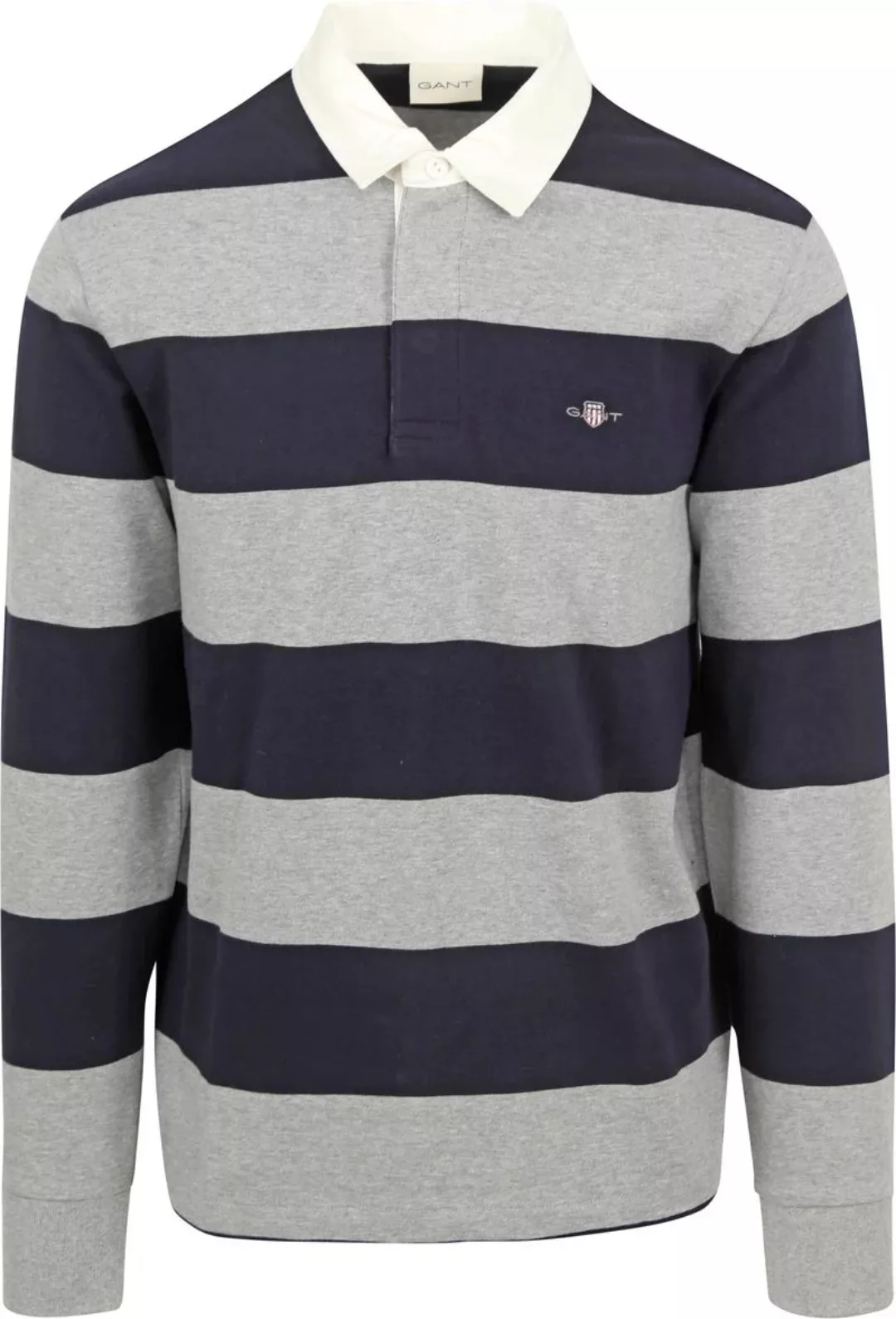 Gant Rugger Poloshirt Blau Grau - Größe L günstig online kaufen