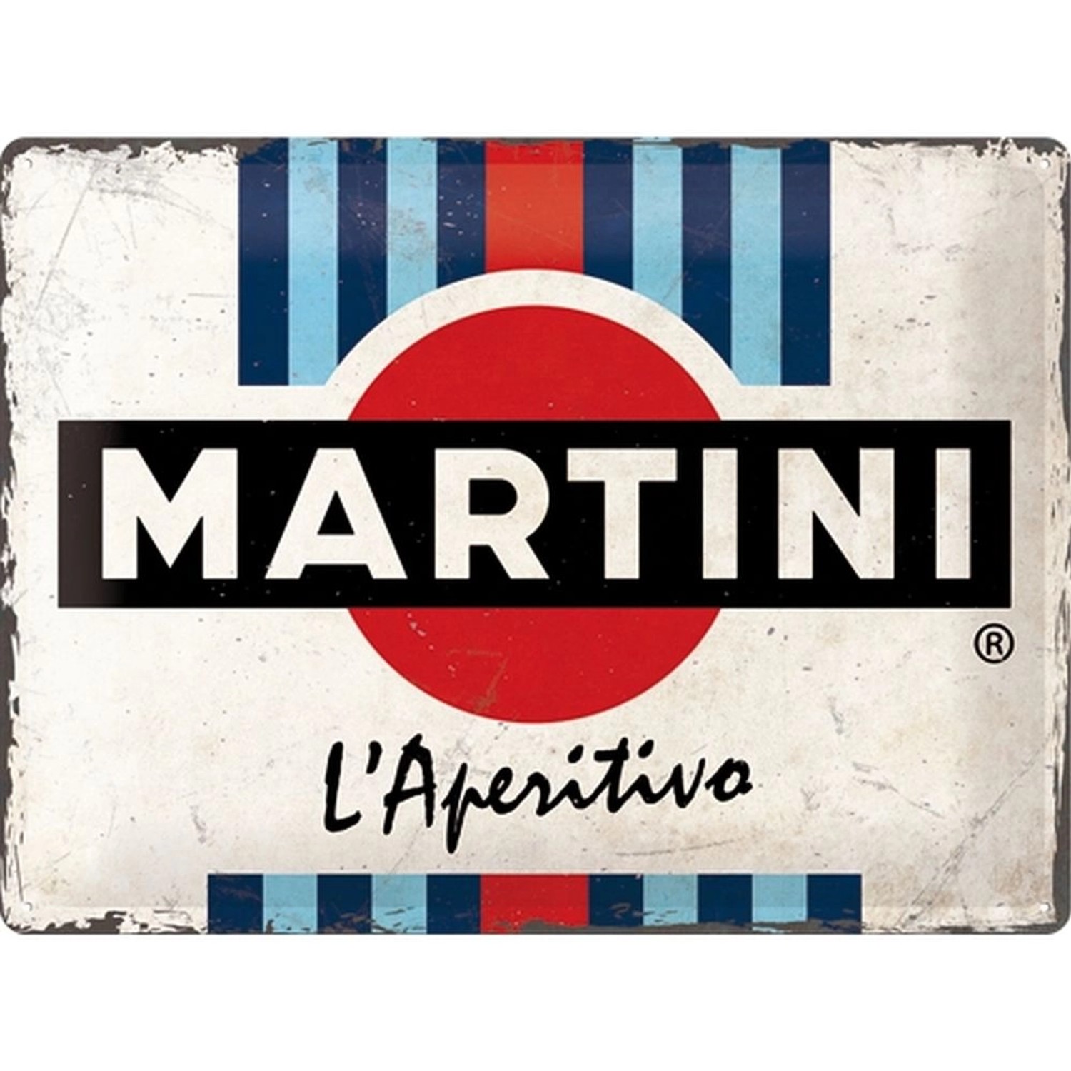 Nostalgic-Art Blechschild 30 x 40 cm - Martini - L'Aperitivo Racing Stripes günstig online kaufen