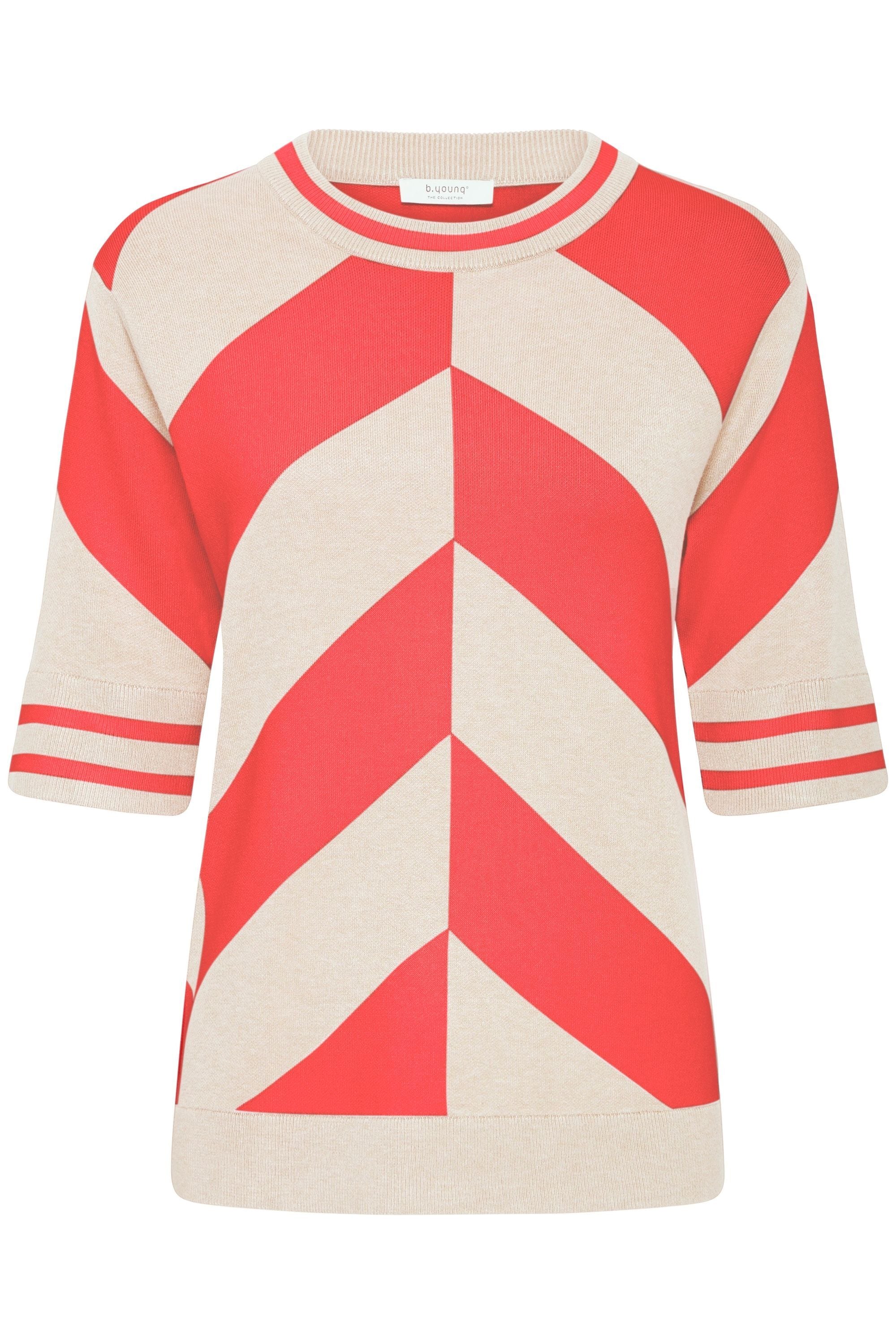 b.young Strickpullover "Strickpullover BYMMMORLA SS GEOMETRIC" günstig online kaufen