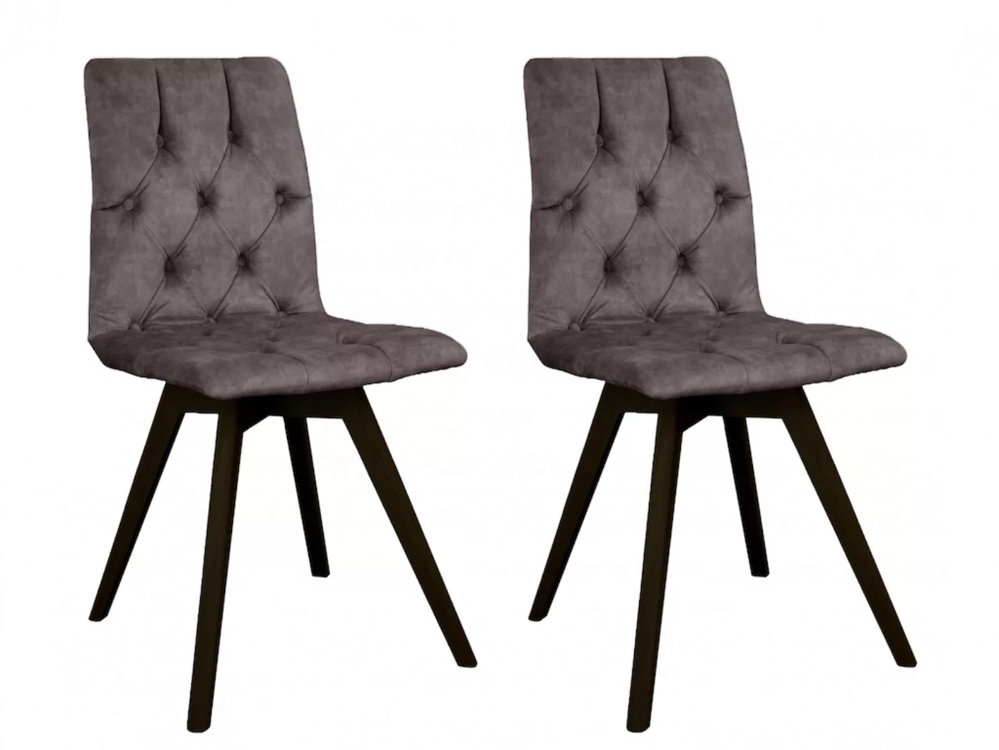 andas Esszimmerstuhl "Rania", (Set), 2 St., Samtvelours, mit Massivholzbein günstig online kaufen