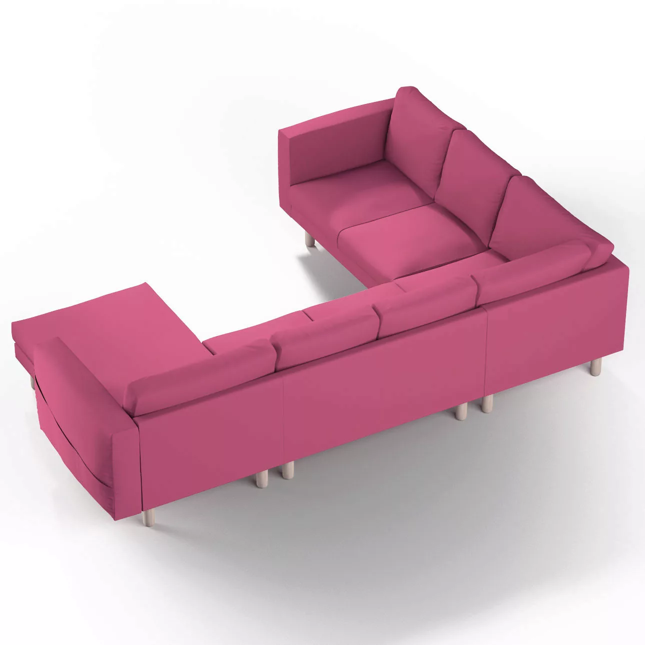 Bezug für Norsborg 5-Sitzer Ecksofa mit Recamiere, amarant, Norsborg Bezug günstig online kaufen