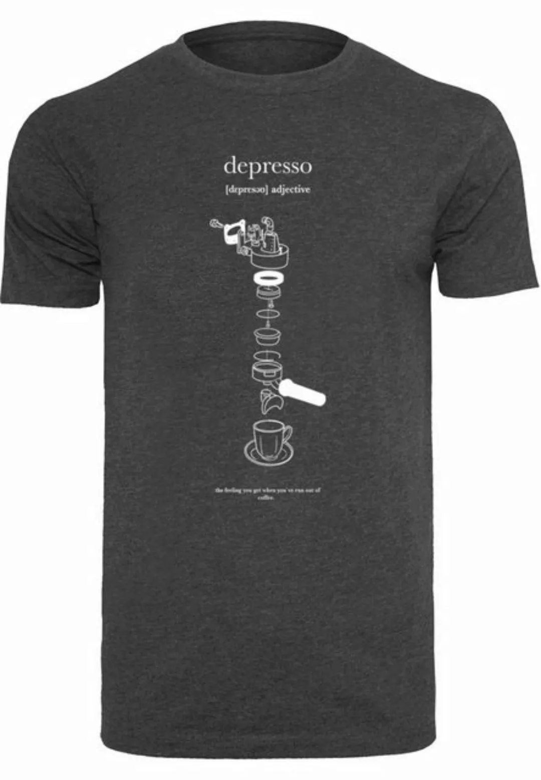 MisterTee T-Shirt MisterTee Depresso T-Shirt Round Neck (1-tlg) günstig online kaufen