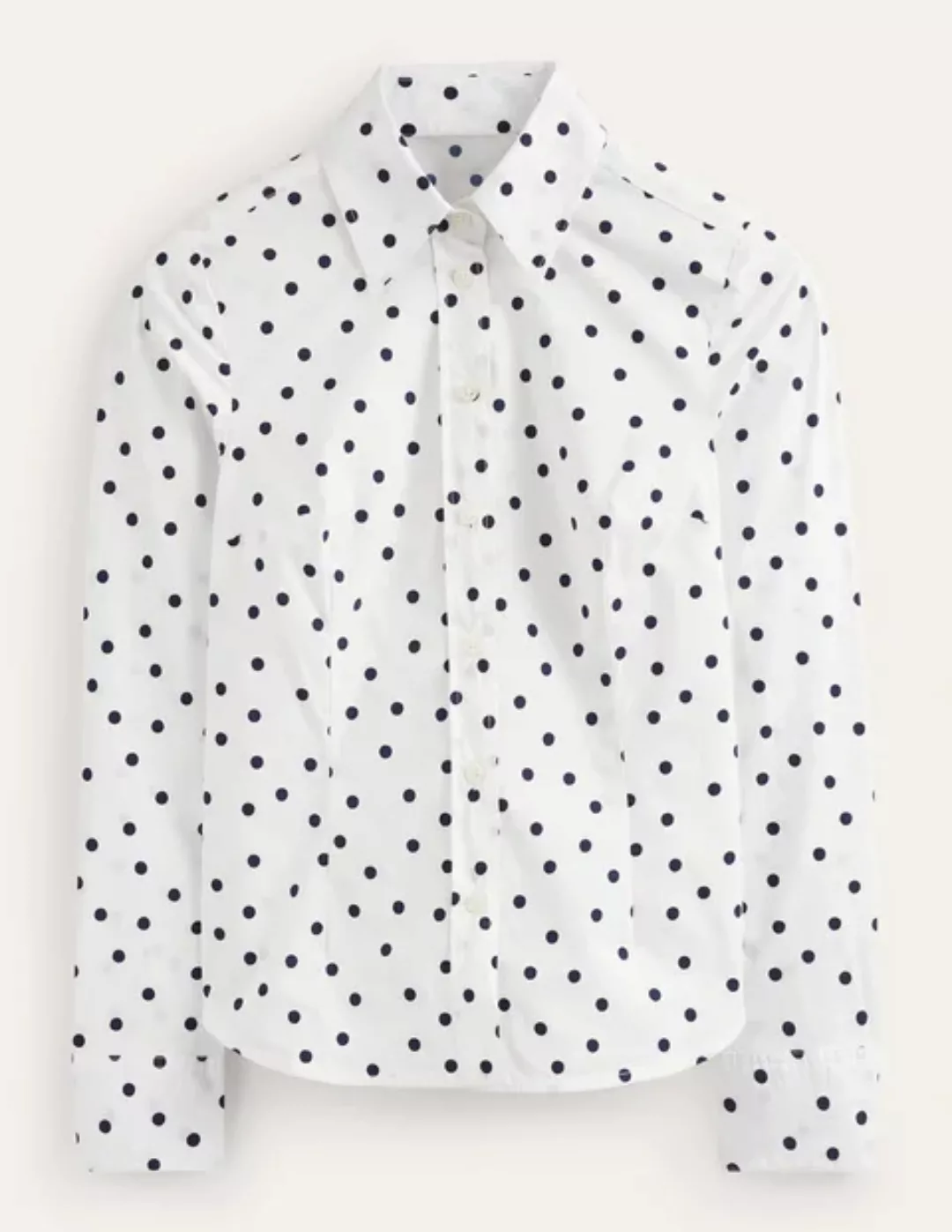 Saskia Hemd aus Stretch-Baumwolle Damen Boden, Naturweiß, Spaced Dot günstig online kaufen