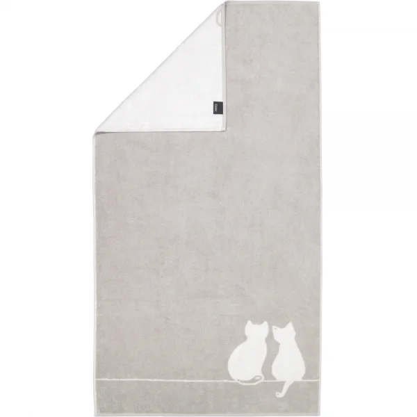 Cawö Handtücher CUTE CATS EDITION You & Me 6263 - Farbe: platin/weiß - 76 - günstig online kaufen