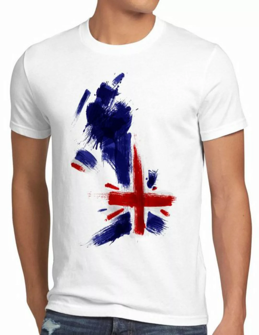 style3 Print-Shirt Herren T-Shirt Flagge England Fußball Sport Great Britai günstig online kaufen