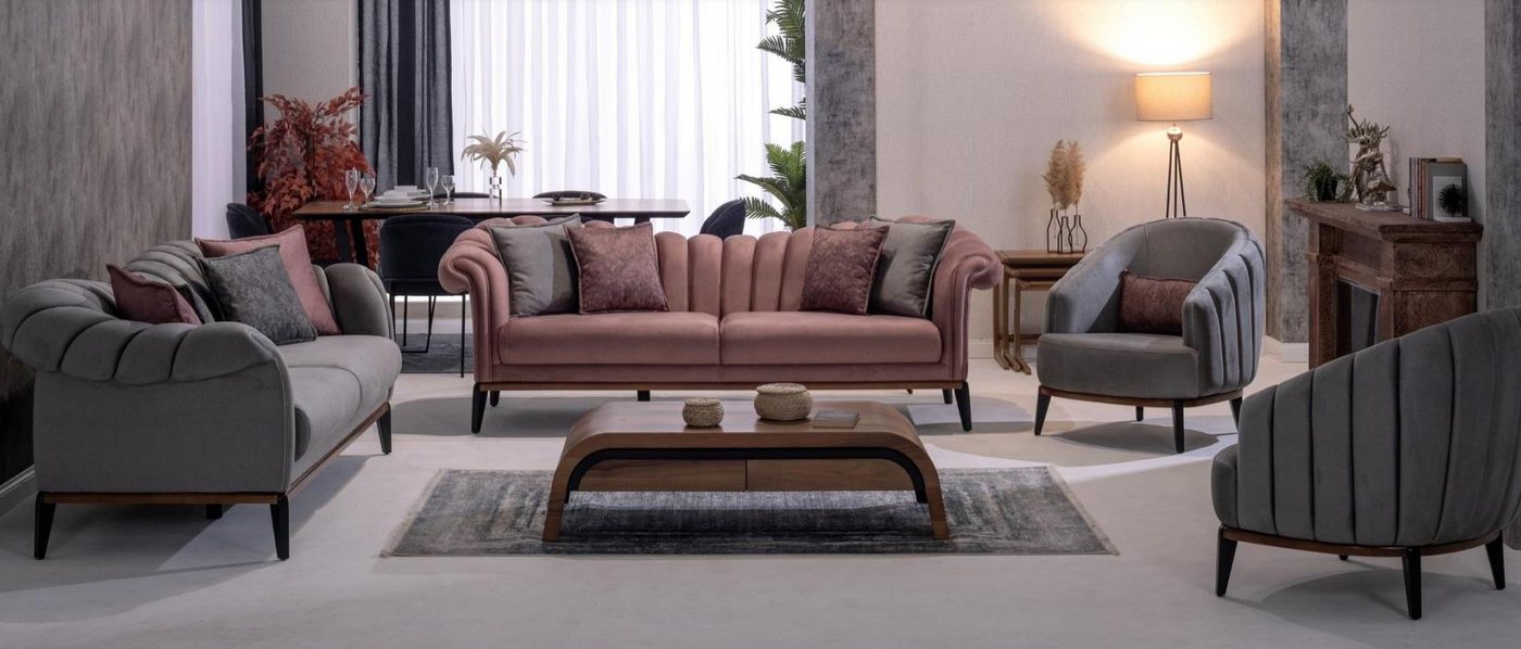 Xlmoebel Sofa Sitzgruppe Polstermöbel Sofa 3+1 Modernes 3-Sitzer-Set Design günstig online kaufen