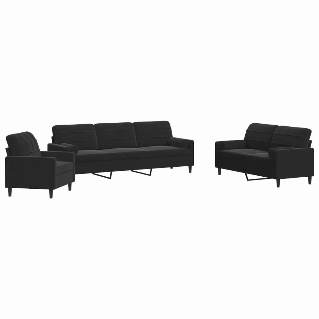 vidaXL Sofa 3-tlg. Sofagarnitur mit Kissen günstig online kaufen