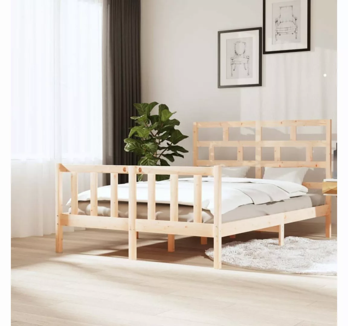 furnicato Bett Massivholzbett Kiefer 160x200 cm günstig online kaufen