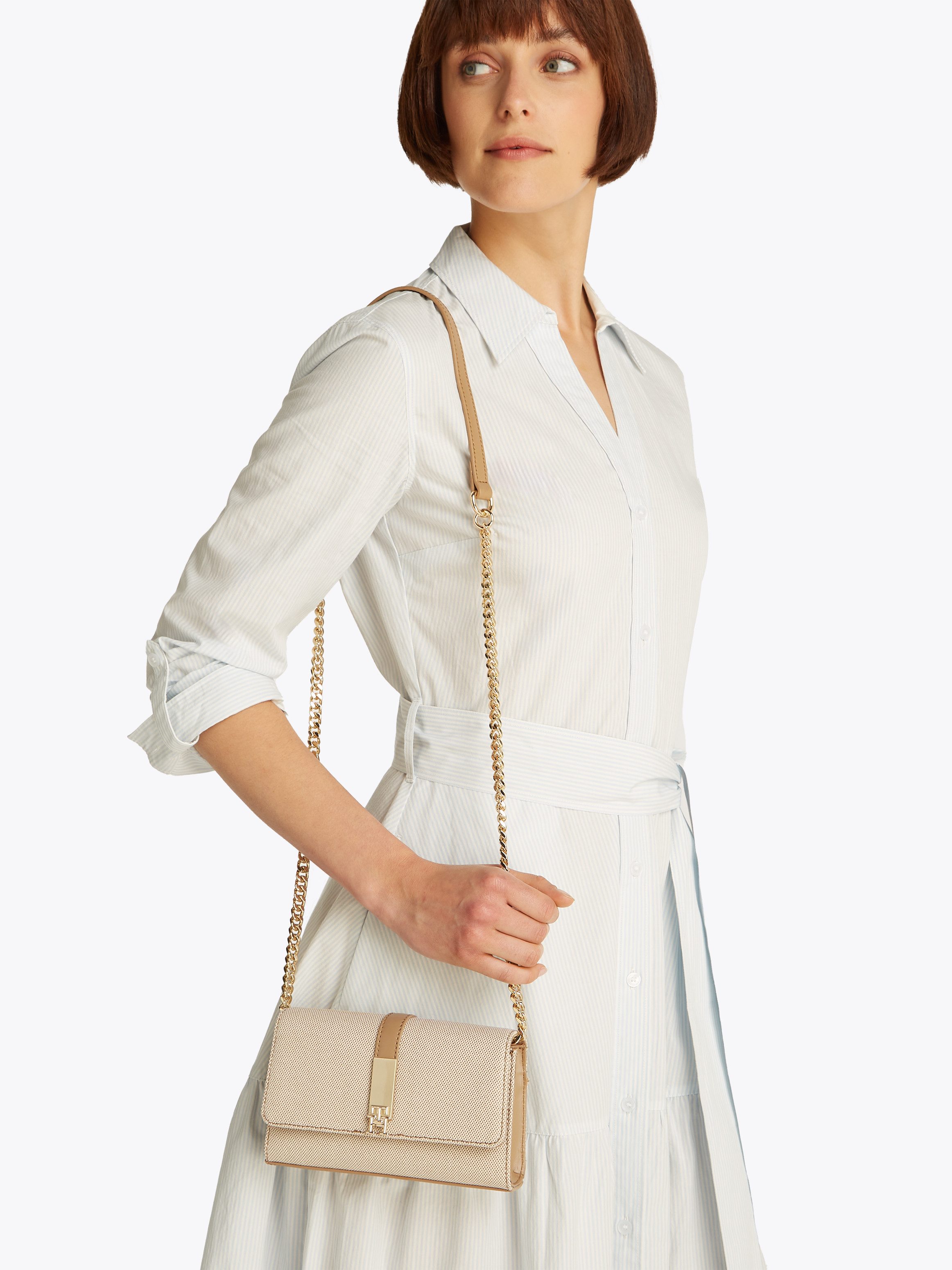 Tommy Hilfiger Umhängetasche "TH HERITAGE MINI CROSSVER CANVAS", Abendtasch günstig online kaufen