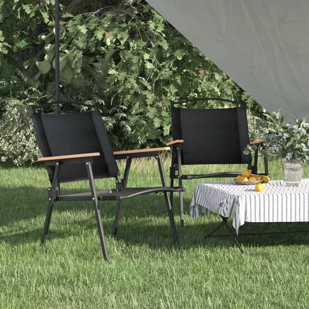 Vidaxl Campingstühle 2 Stk. Schwarz 54x55x78 Cm Oxford-gewebe günstig online kaufen