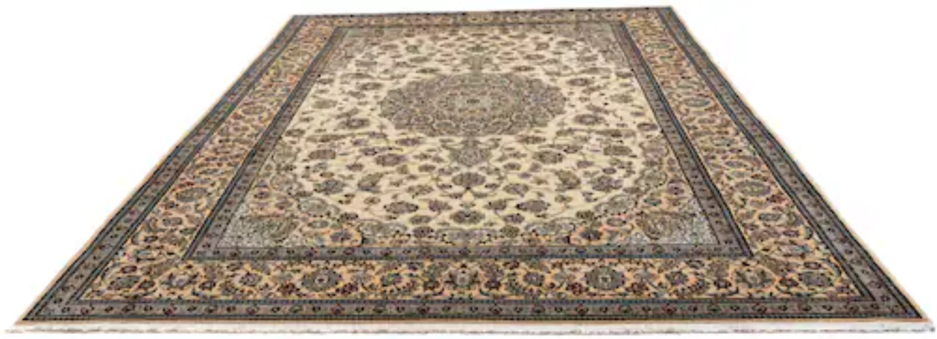 morgenland Wollteppich »Nain 9la Medaillon Beige 345 x 246 cm«, rechteckig günstig online kaufen