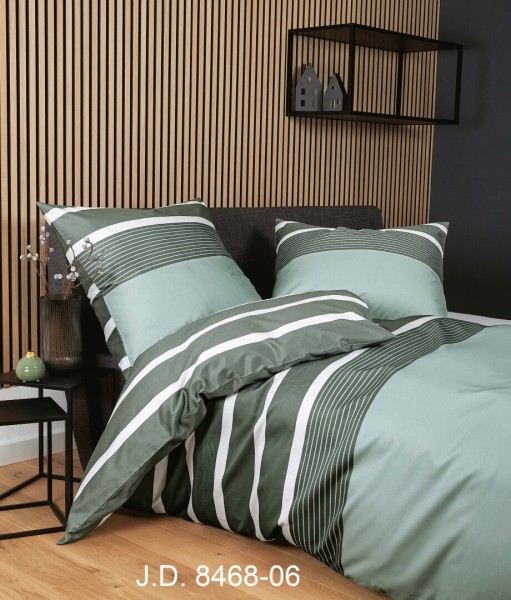 Janine Janine Mako-Satin Bettwäsche J. D. 8468 salbeigrün Größe:  200x200 c günstig online kaufen