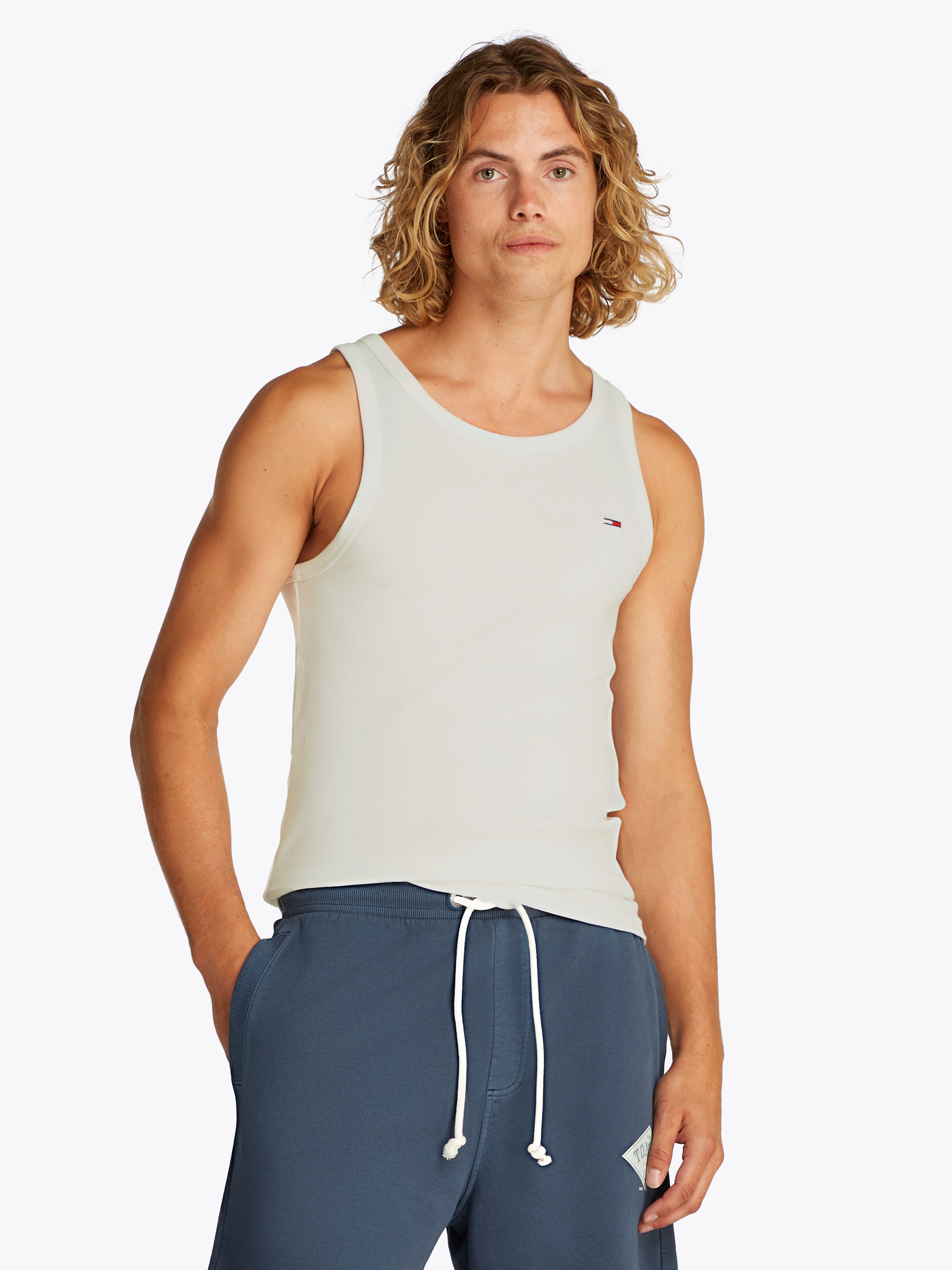 Tommy Jeans Tanktop TJM XSLIM 2PCK RIB TANK EXT (Packung, 2-tlg., 2er) mit günstig online kaufen