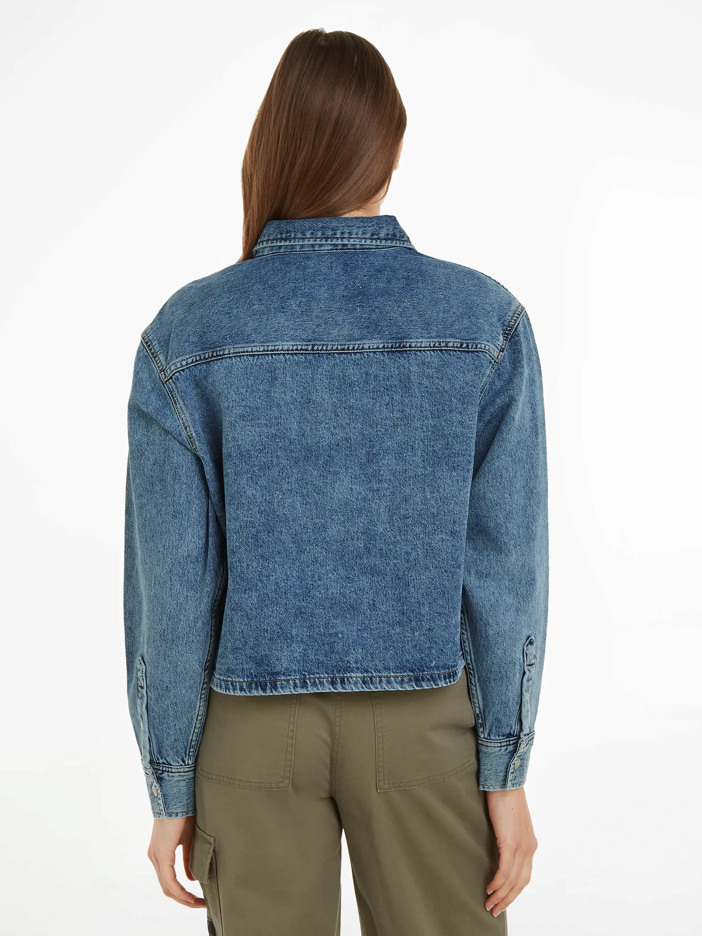 Calvin Klein Jeans Jeansbluse CROPPED DAD DENIM SHIRT günstig online kaufen