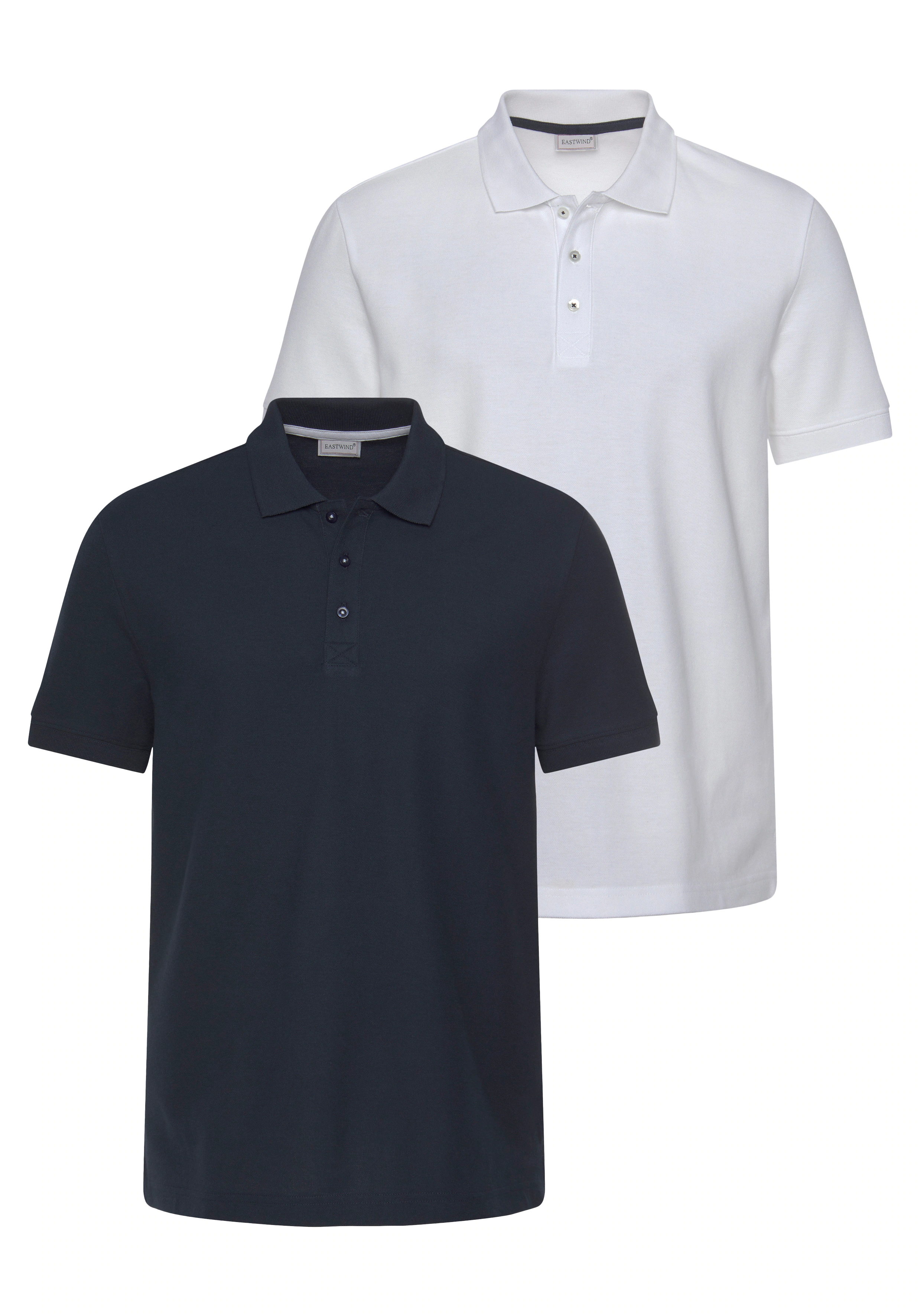 Eastwind Poloshirt "Double Pack Polo, navy+white", (2er-Pack) günstig online kaufen