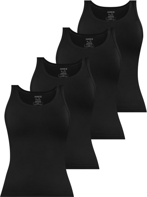 Janice Tanktop 4 x Damen Top Nazca Trägertop aus Baumwolle günstig online kaufen