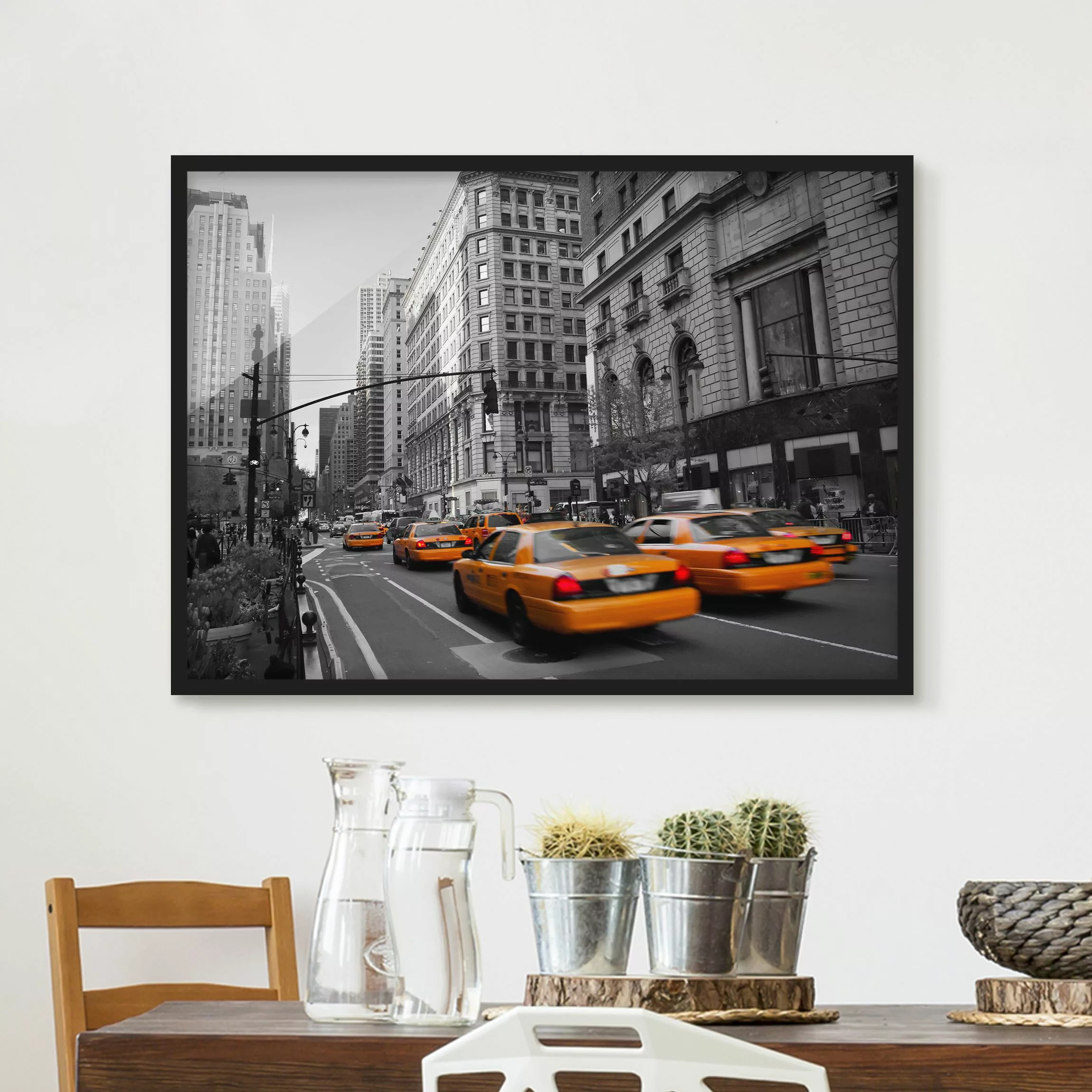Bild mit Rahmen Architektur & Skyline - Querformat New York, New York! günstig online kaufen
