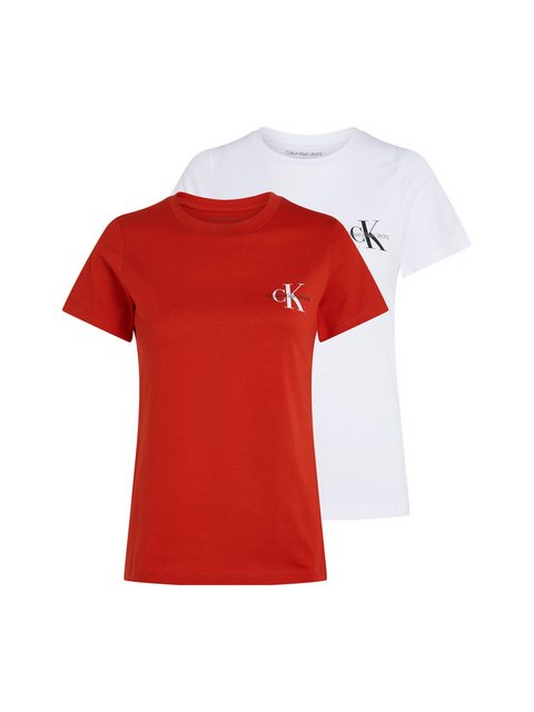 Calvin Klein Jeans T-Shirt 2-PACK MONOLOGO SLIM TEE (Packung, 2er-Pack) günstig online kaufen