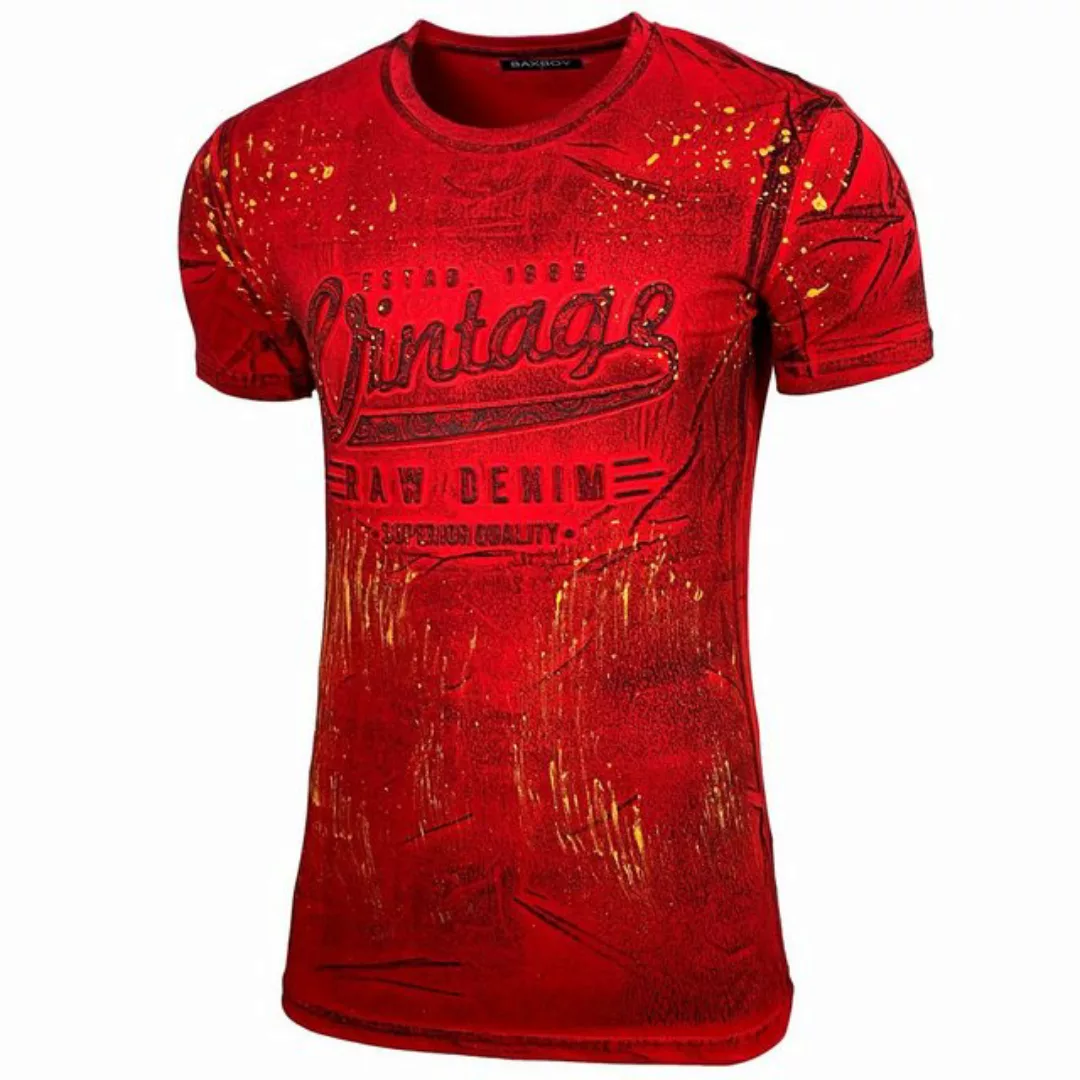 Baxboy T-Shirt Baxboy T-Shirt »VINTAGE« mit trendigem Markenprint günstig online kaufen