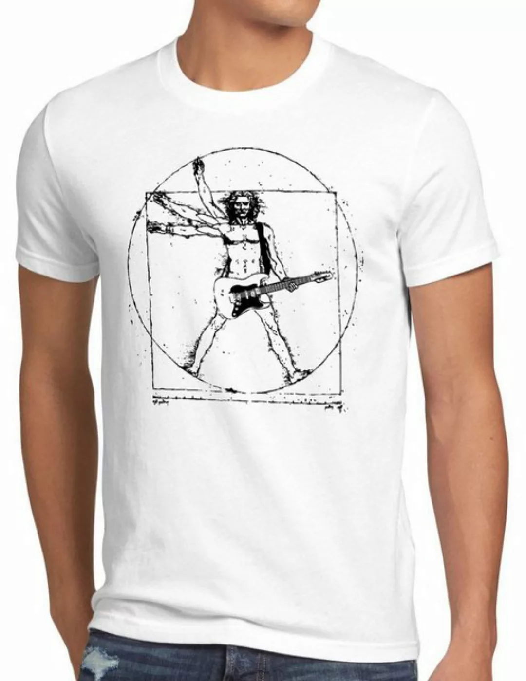 Print-Shirt Herren T-Shirt Da Vinci Rock T-Shirt musik festival gitarre vin günstig online kaufen