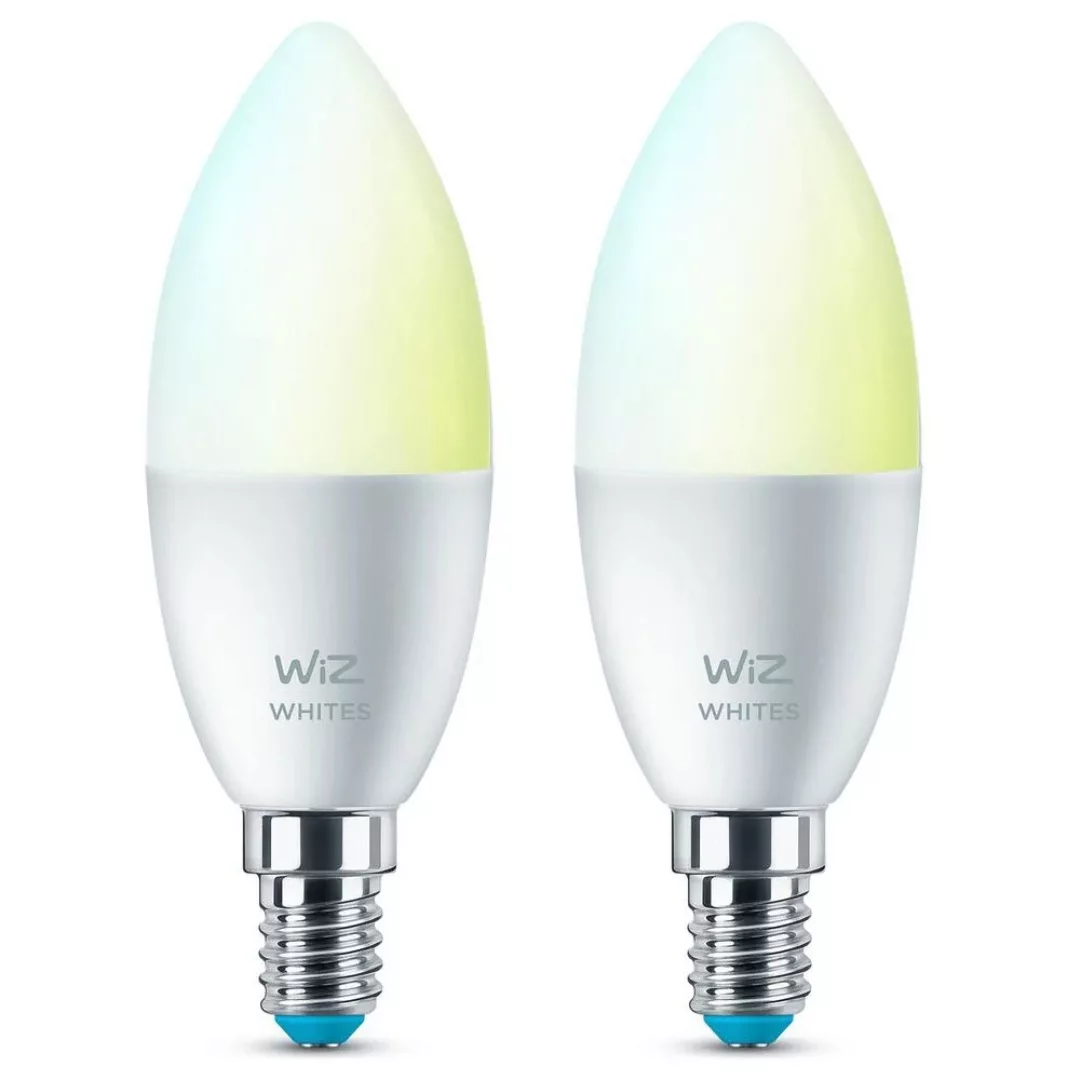 WiZ LED Smart Leuchtmittel in Weiß E14 B39 4,9W 470lm 2700-6500K 2er-Pack günstig online kaufen